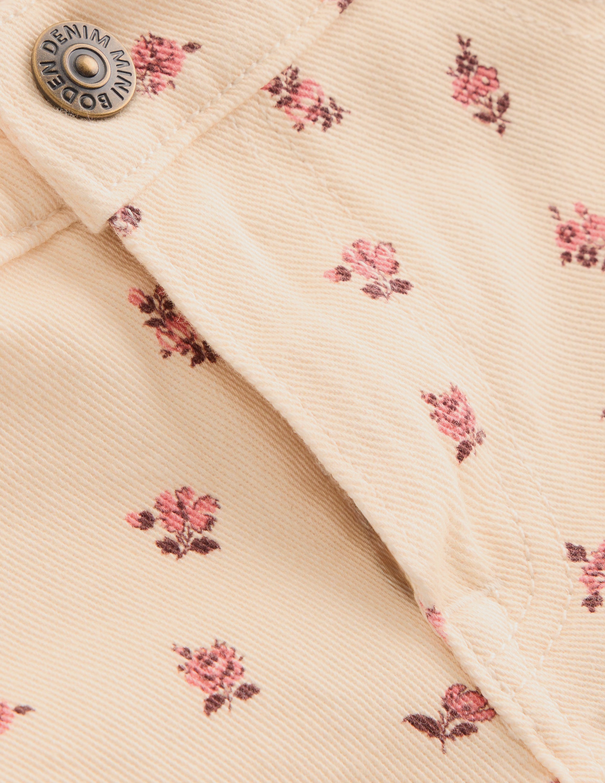 Wide Leg Jeans-Soft Ivory Ditsy Floral - Image 3