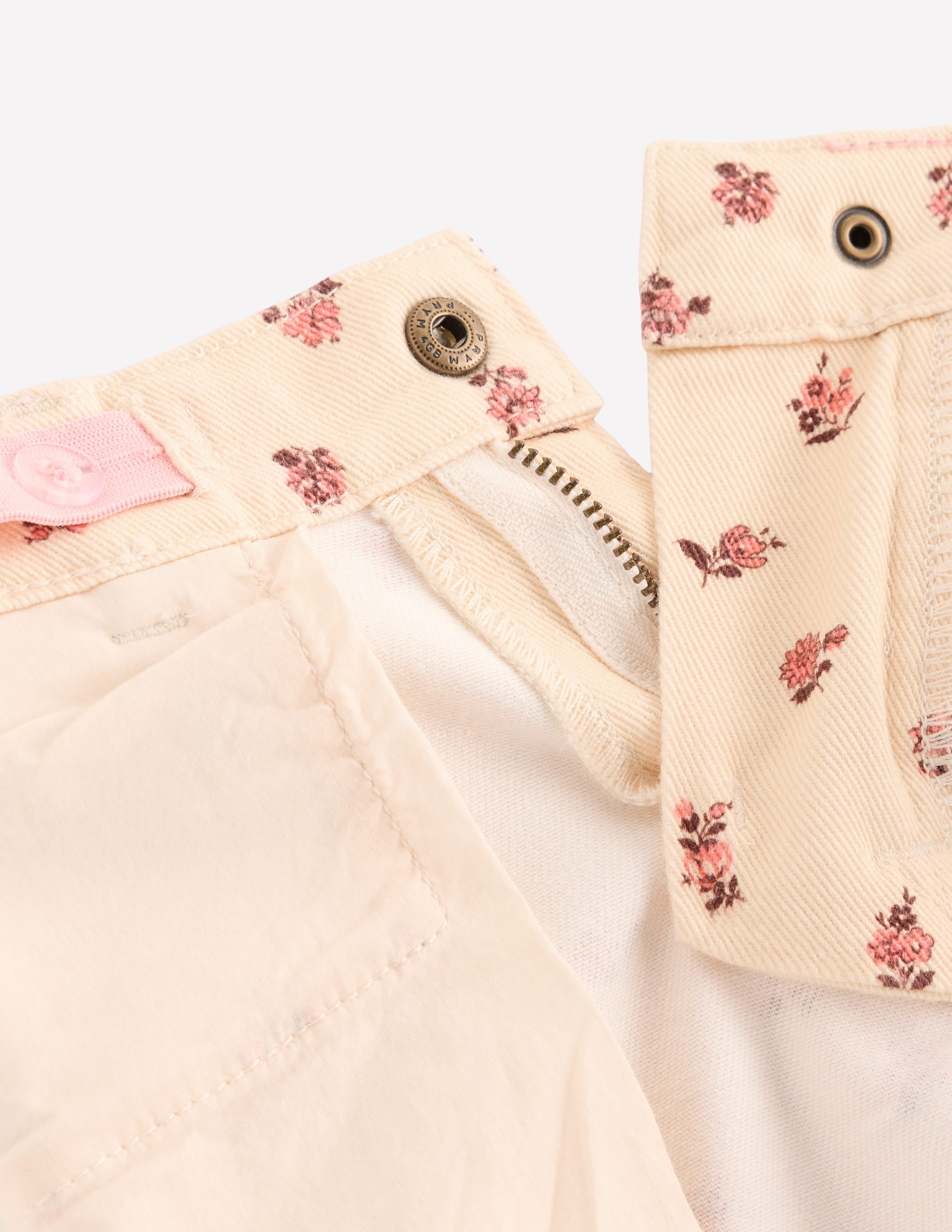 Wide Leg Jeans-Soft Ivory Ditsy Floral - Image 4