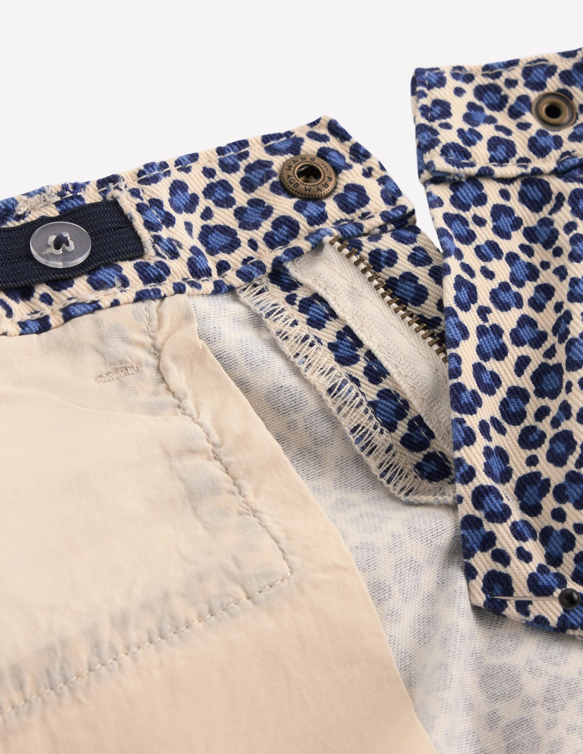 Wide Leg Jeans-Calico White/ Blue Leopard - Image 4