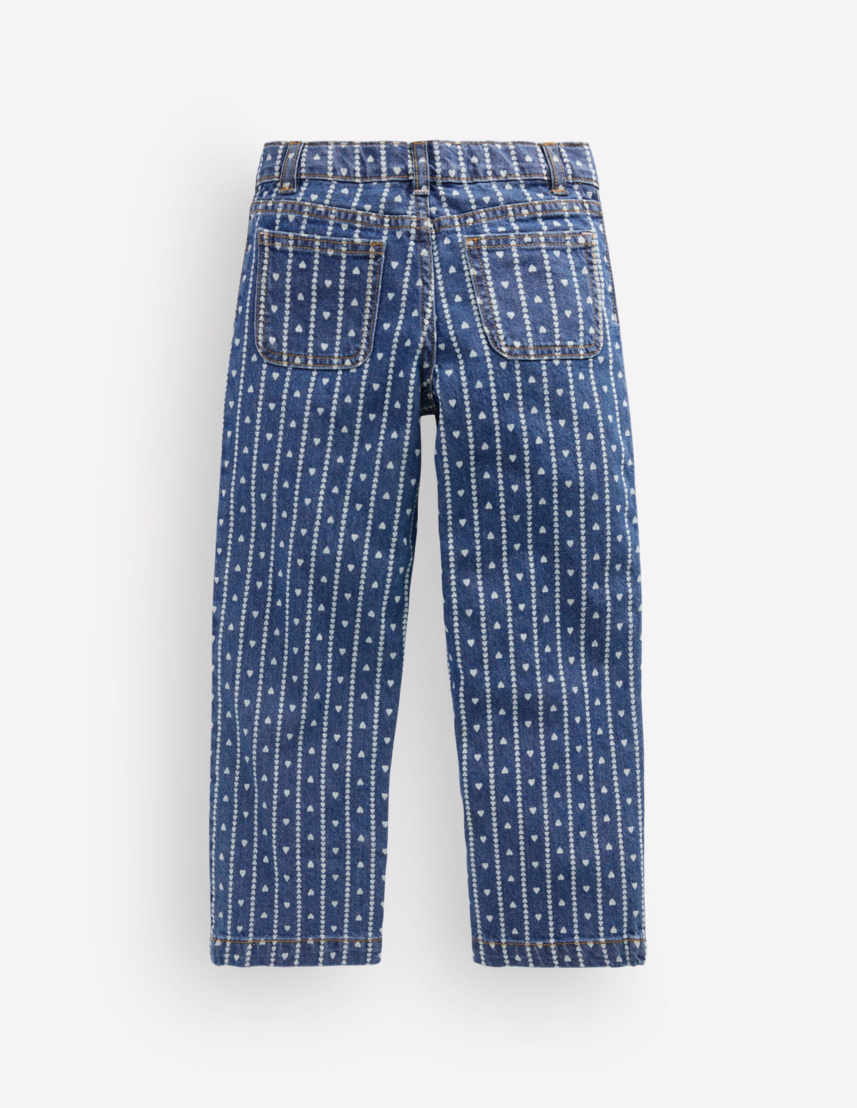 Patch Pocket Straight Jeans-Hearts-2