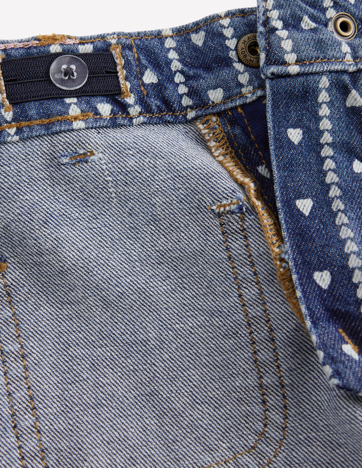 Patch Pocket Straight Jeans-Hearts - Image 4