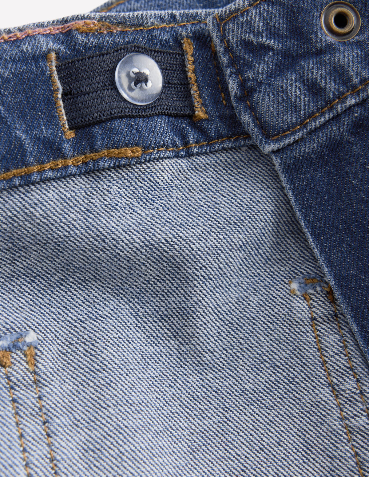 Patch Pocket Straight Jeans-Denim Embroidery - Image 4