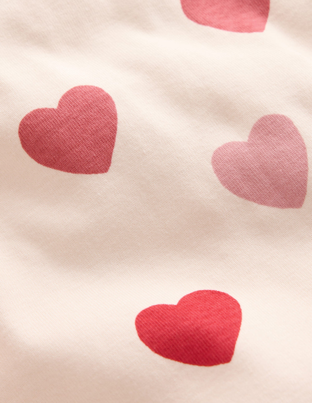 Snug Long John Pajamas-Soft Ivory Hearts-3