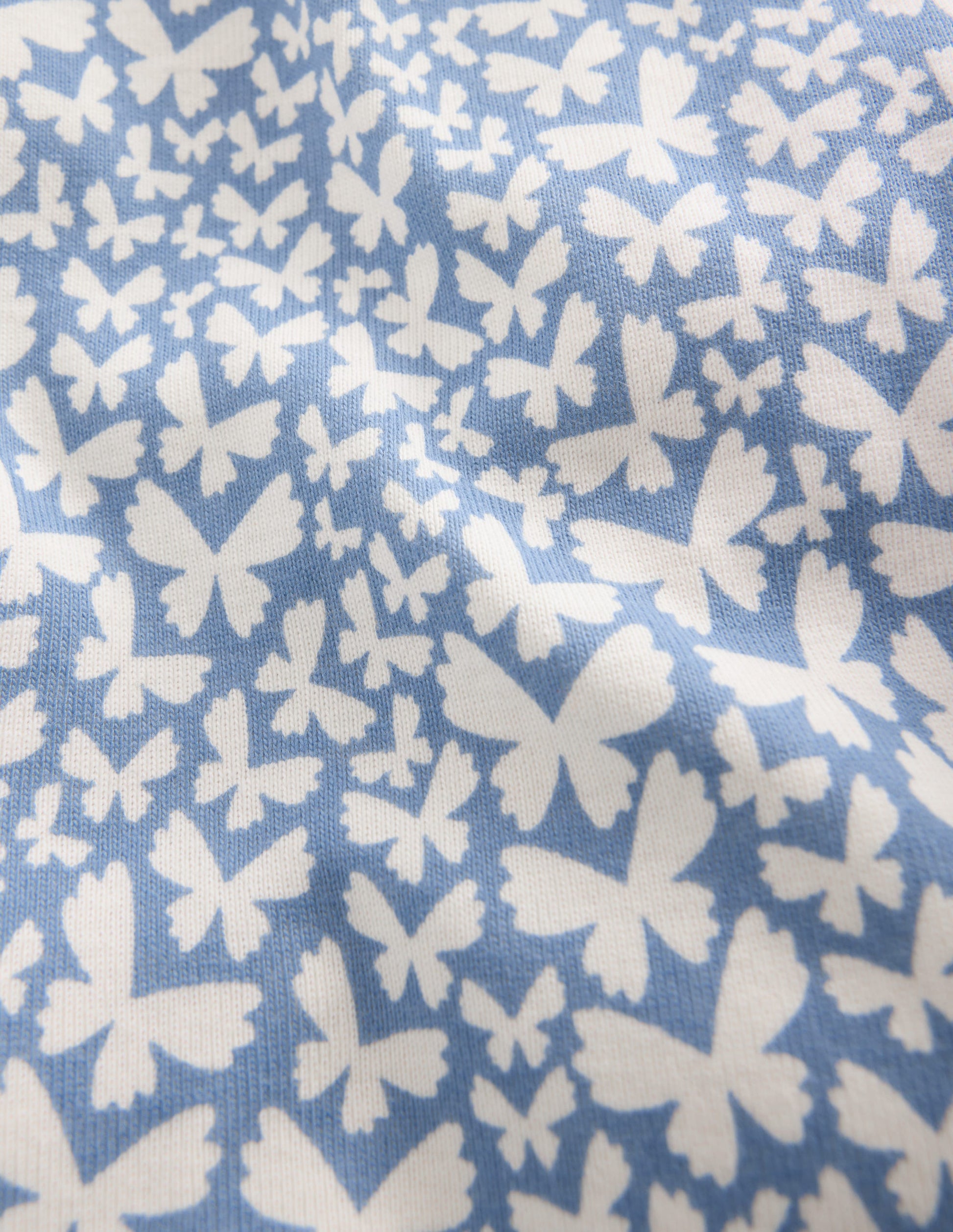 Snug Henley Pajamas-Blue Butterflies-3