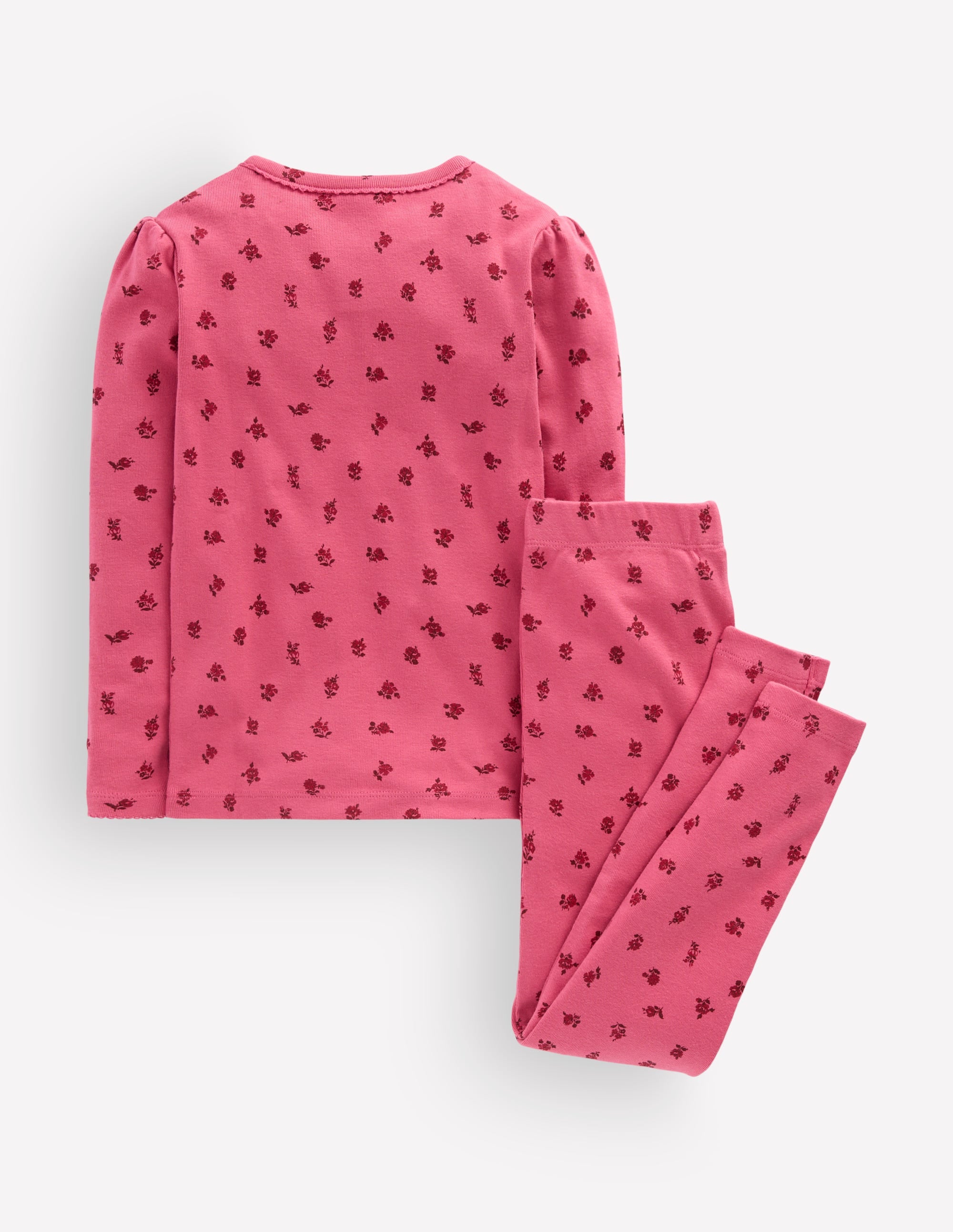 Snug Henley Pajamas-Floral - Image 2