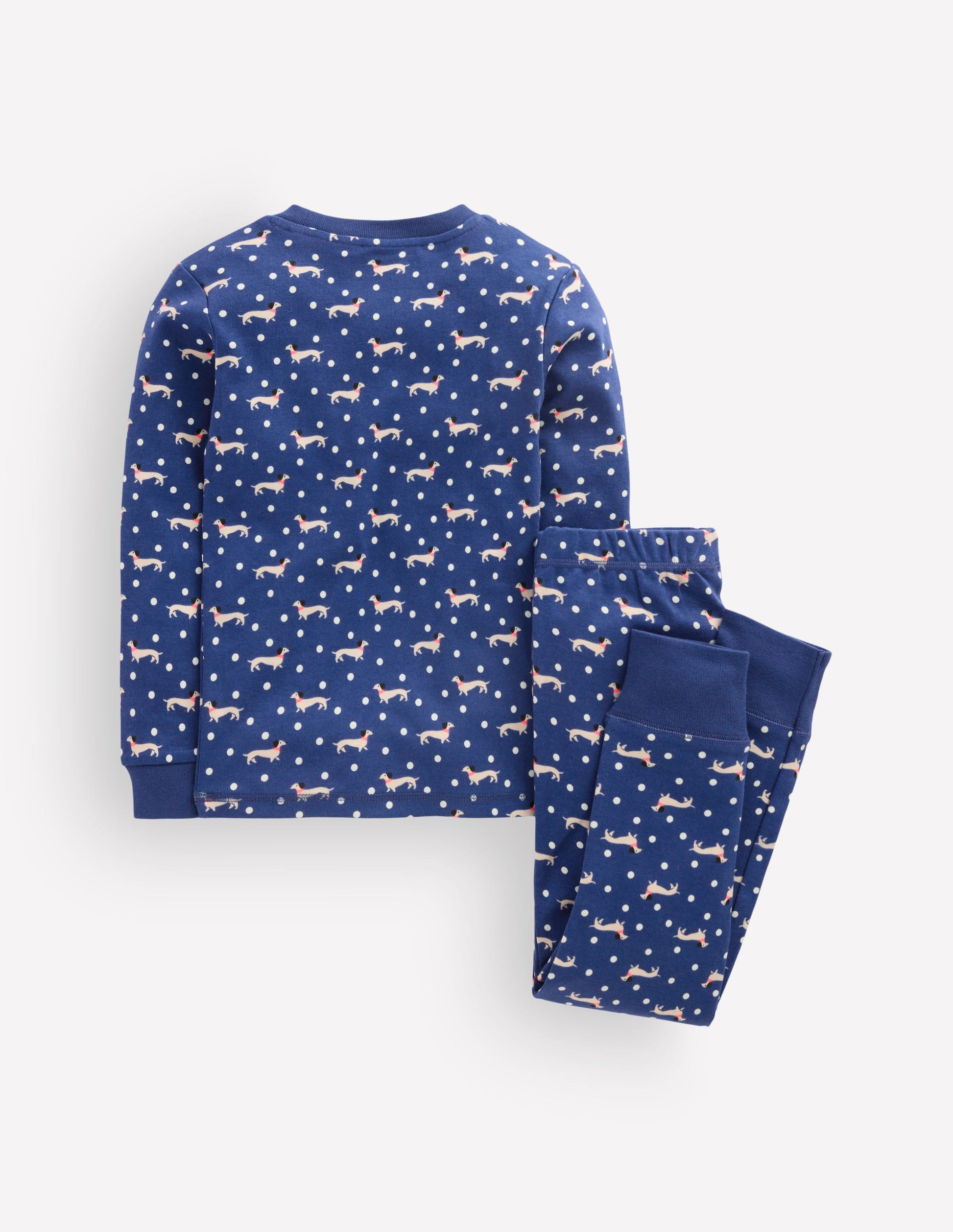 Snug Glow-In-The-Dark Pajamas-Blue Spotty Dog-2