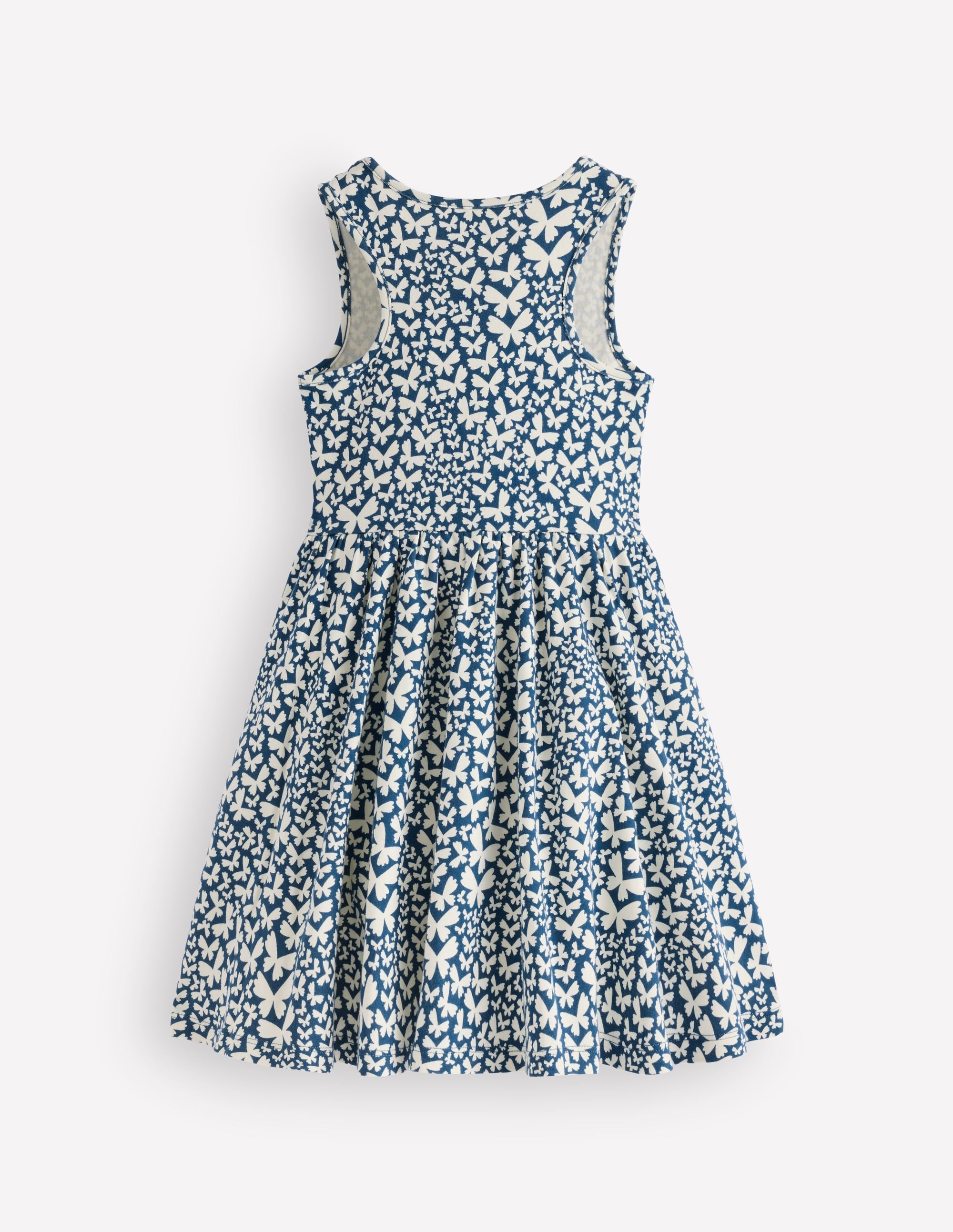 Twirly Jersey Dress-Blue Butterfly - Image 2