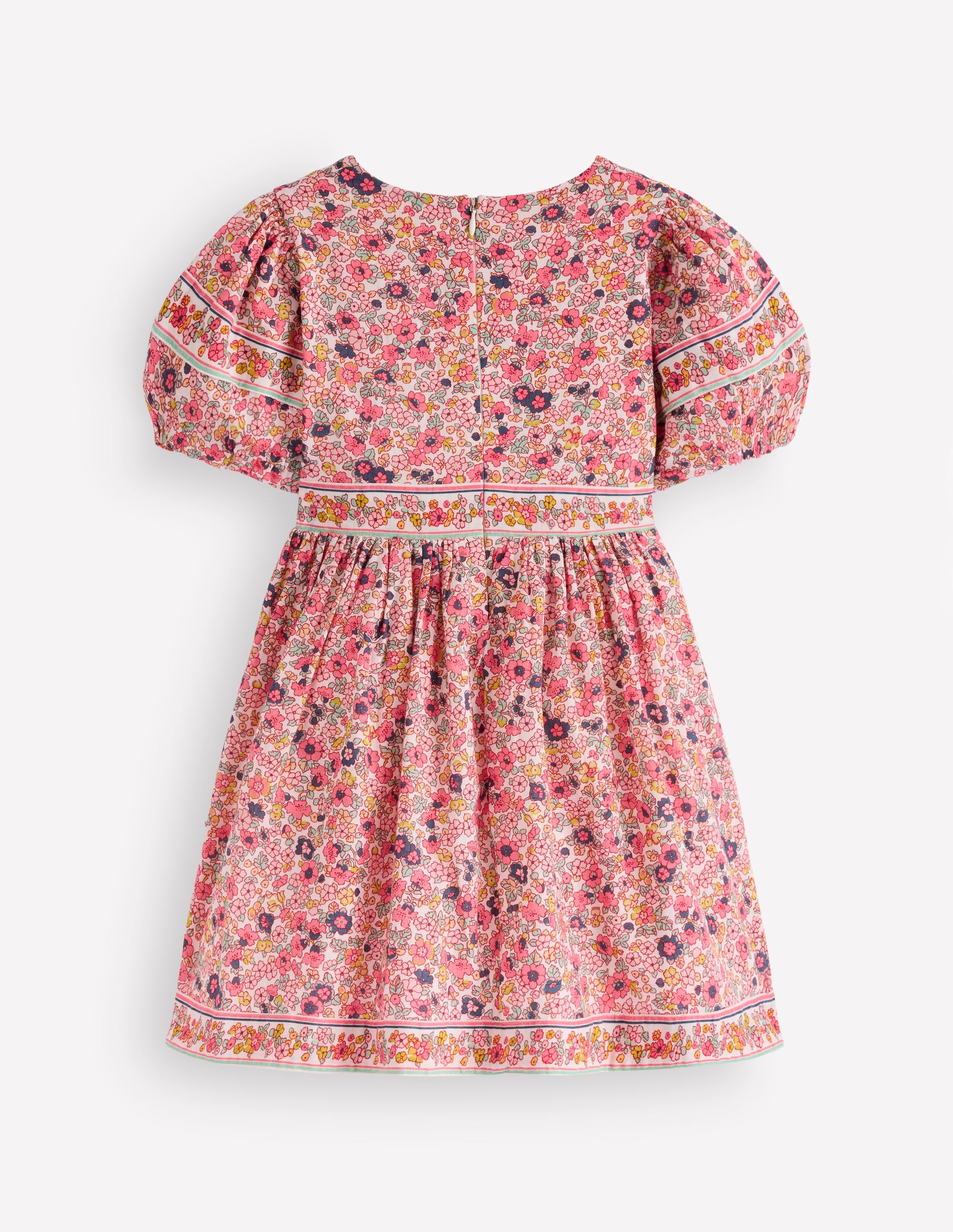 Bow Front Woven Dress-Soft Ivory Flowerbed - Image 2