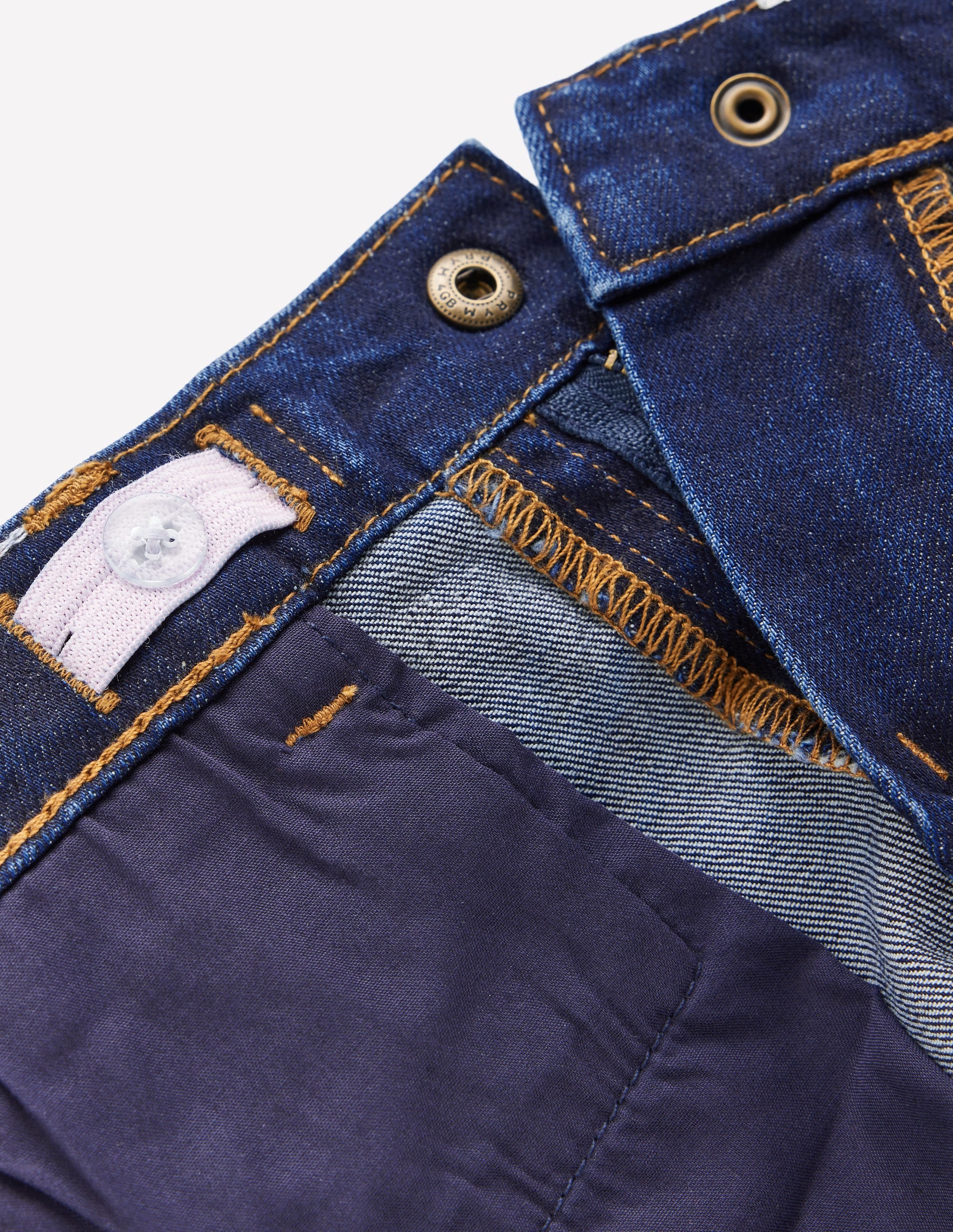 Frill Hem Denim Skirt-Dark Wash - Image 7
