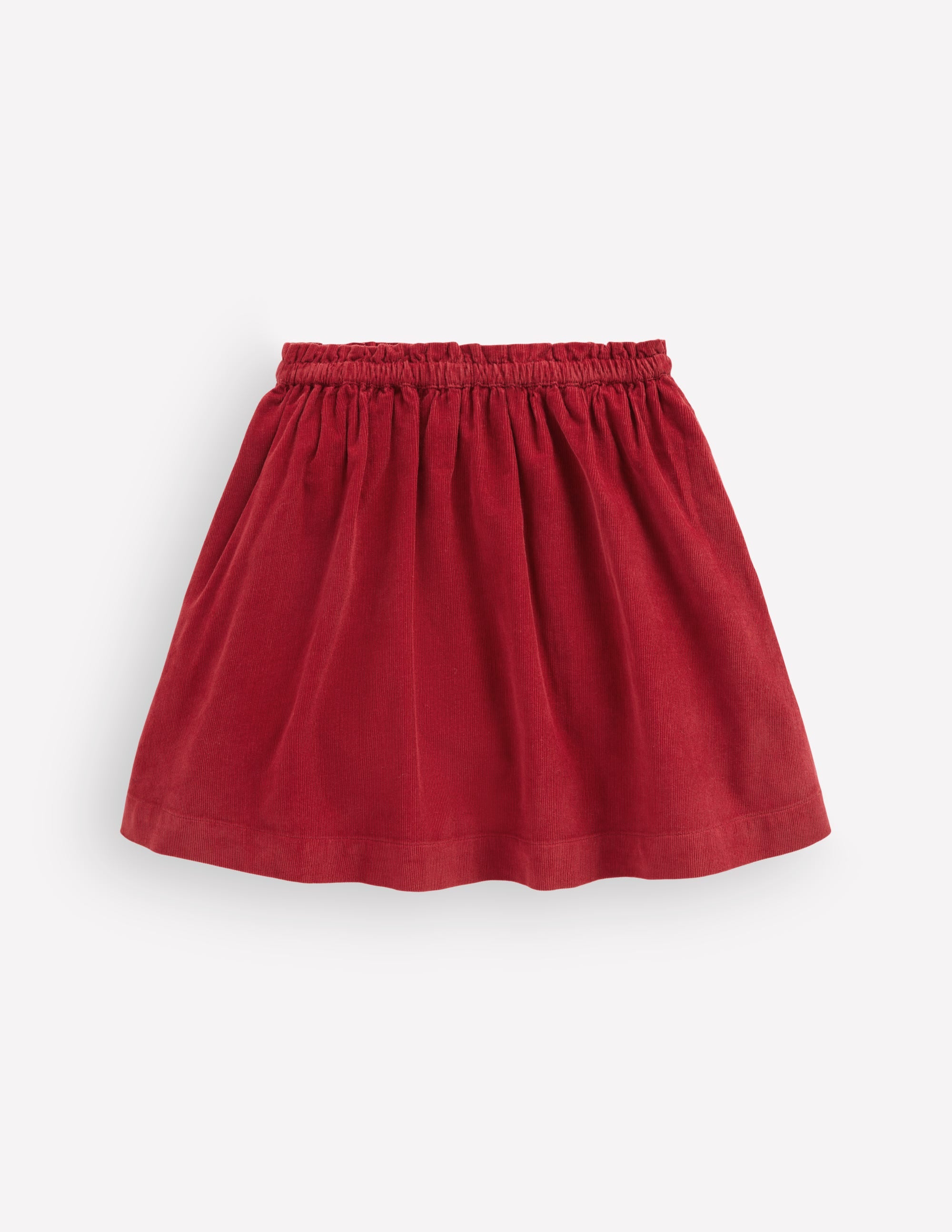 Woven Button - Through Skirt - Crimson Red Cord | Boden USA