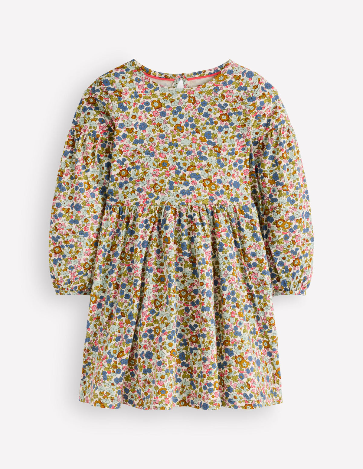mini boden floral dress Madeline Blouson Sleeve - Ditsy full-price-core Size:Petite-8 7% Elastane. Lulus | Light Blue