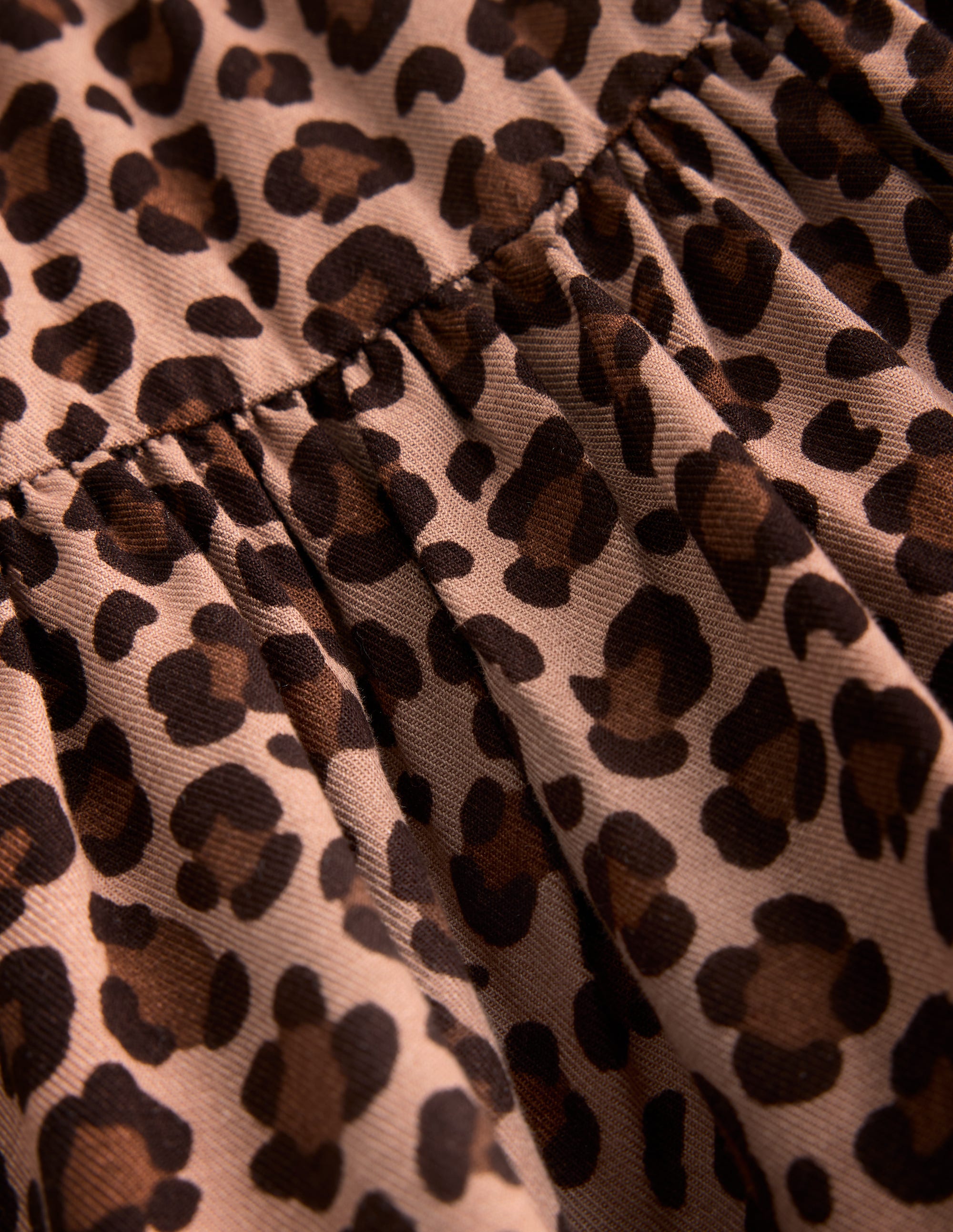 Bow Waist Woven Dress-Leopard Print - Image 3