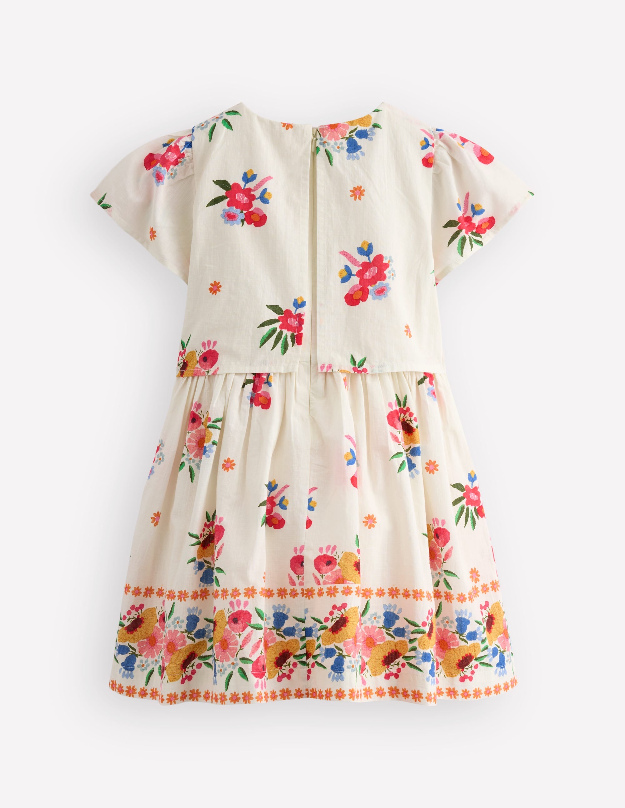 Pretty Cape Dress-Multi Vintage Floral Placement - Image 2