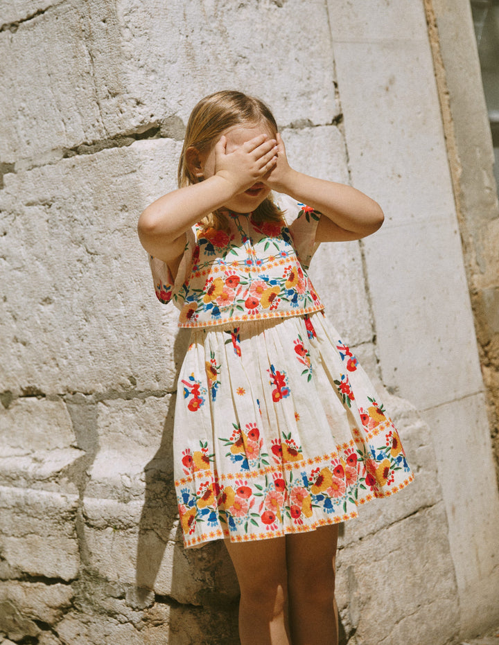 mini boden dress Jersey Tulle Mix dress. Blue & white. Tank top with low back. Size 7/8T Mini Boden Jersey Tulle Mix
