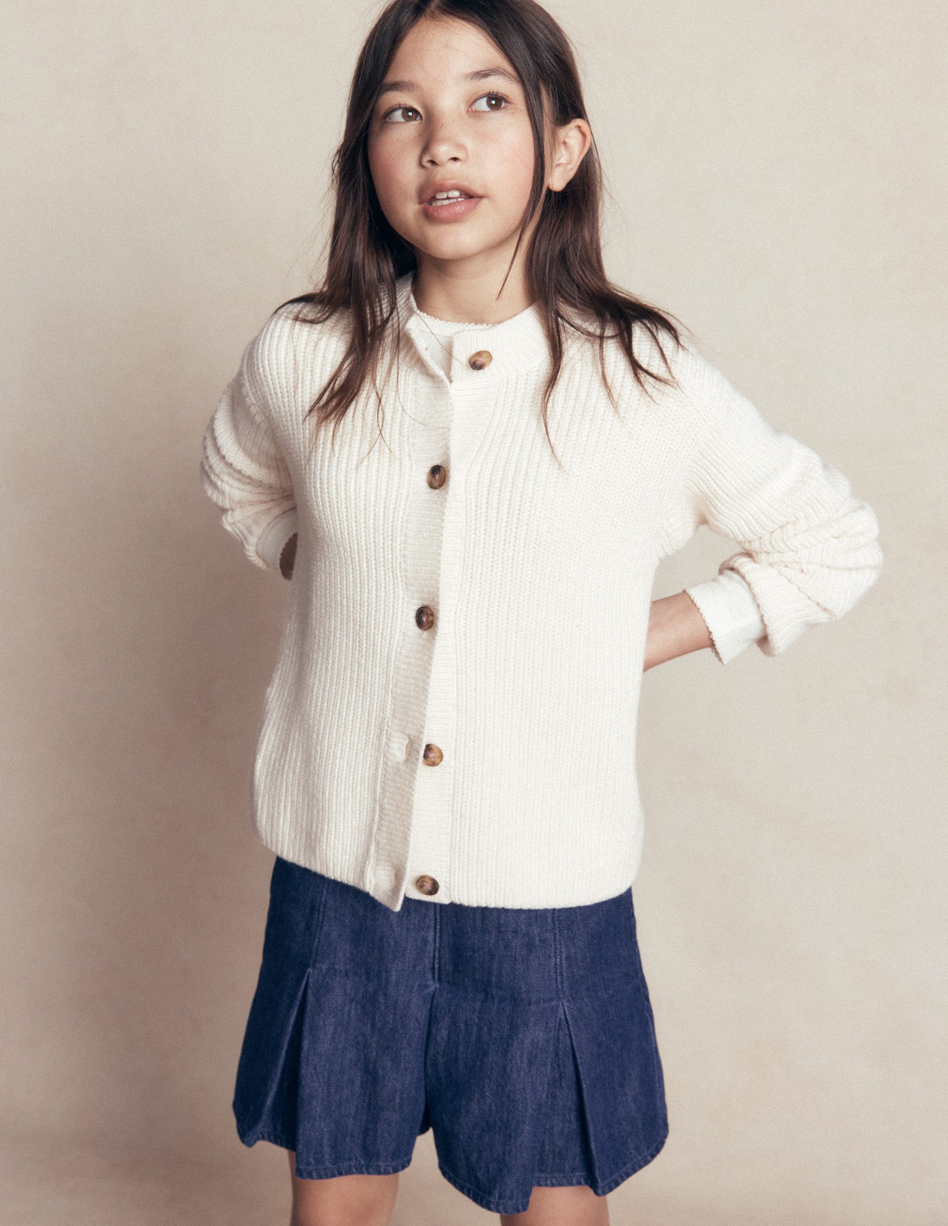 Pleated Skort-Denim-2