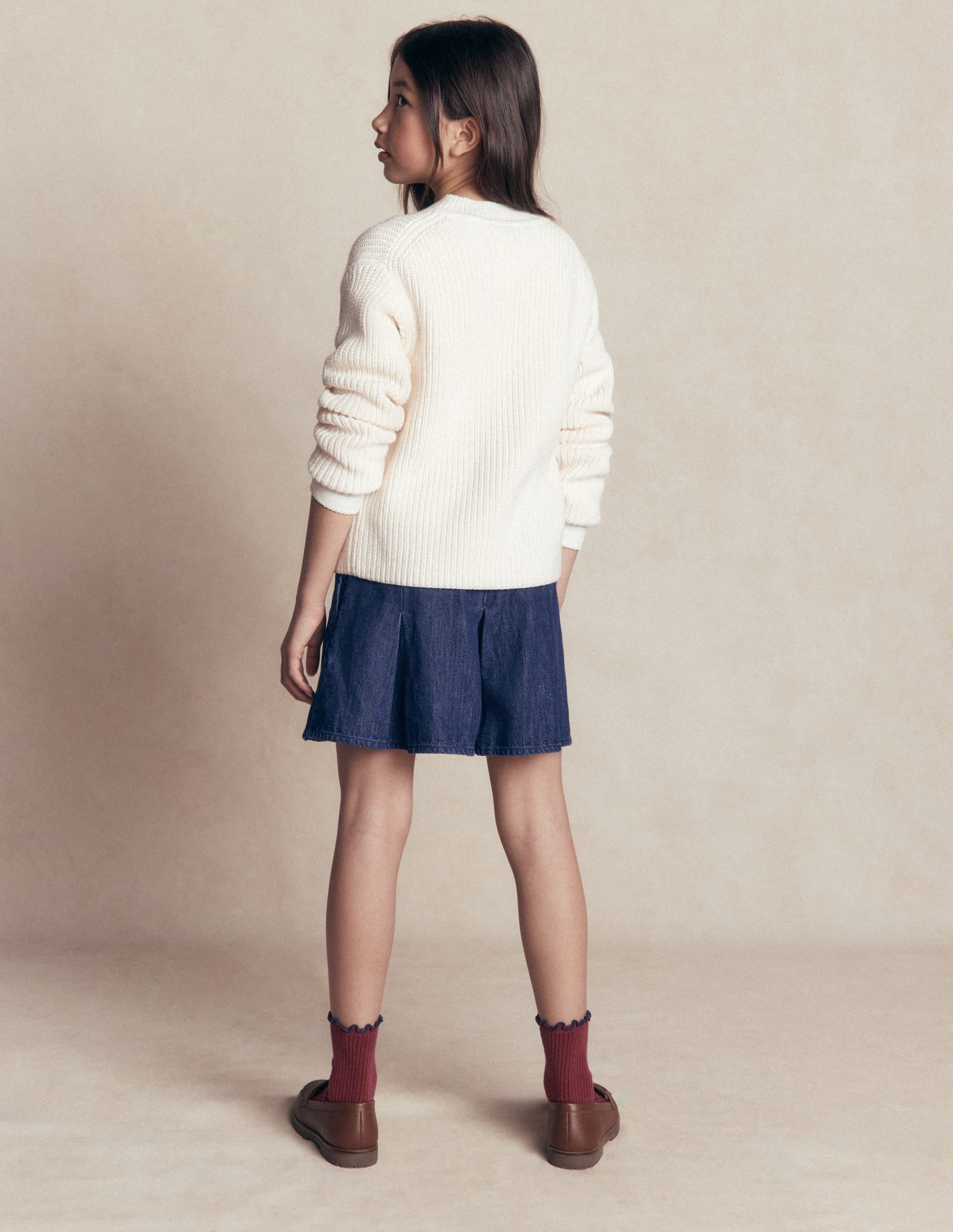 Pleated Skort-Denim - Image 3