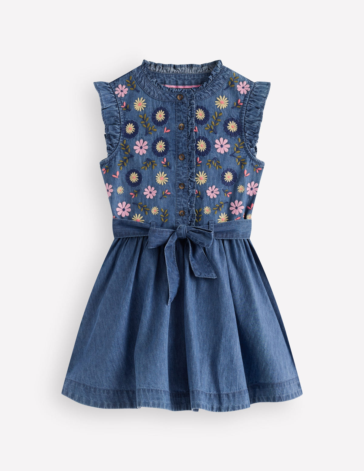 Ruffle Shirt Dress-Mid Vintage-1