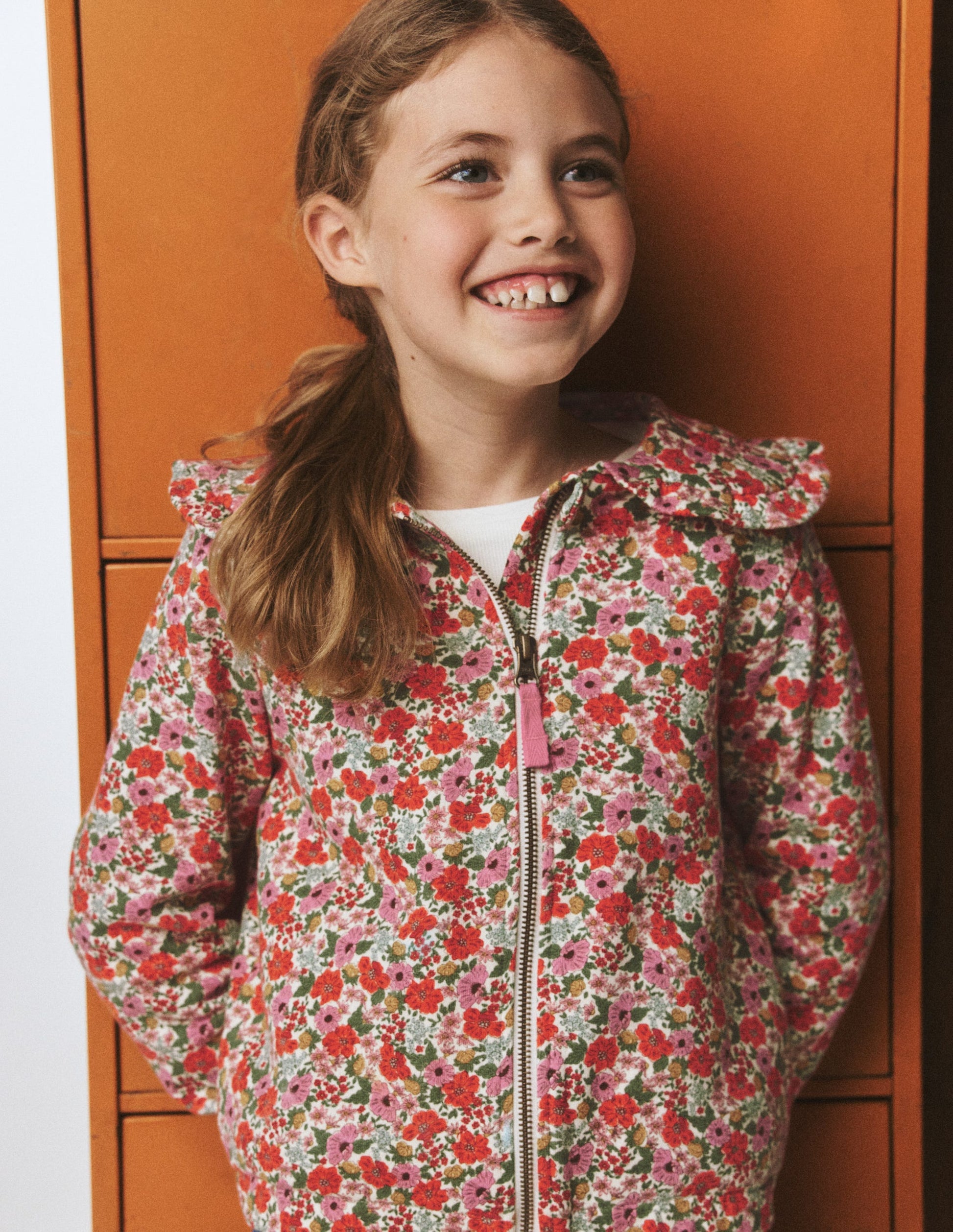 Fleece Lined Zip-Through-Floral-1