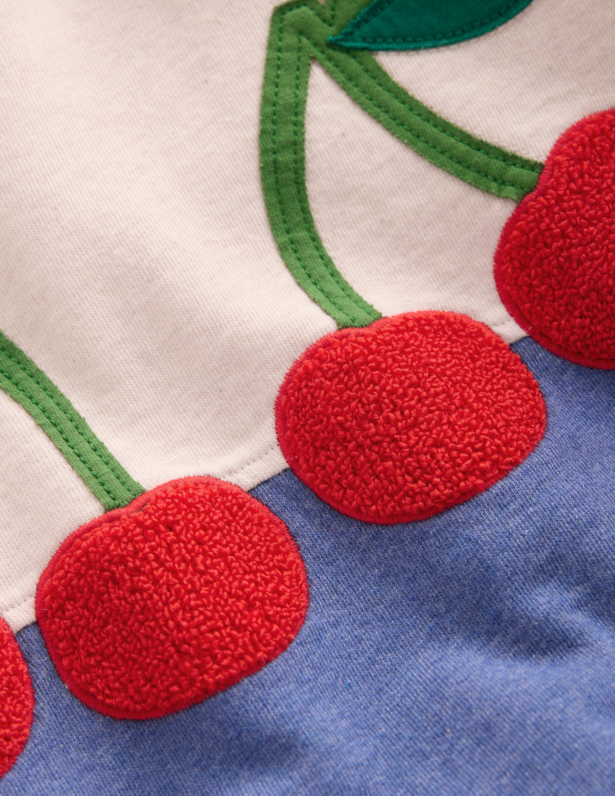 Bobbie Appliqué Sweatshirt-Oatmeal Marl Cherries - Image 4