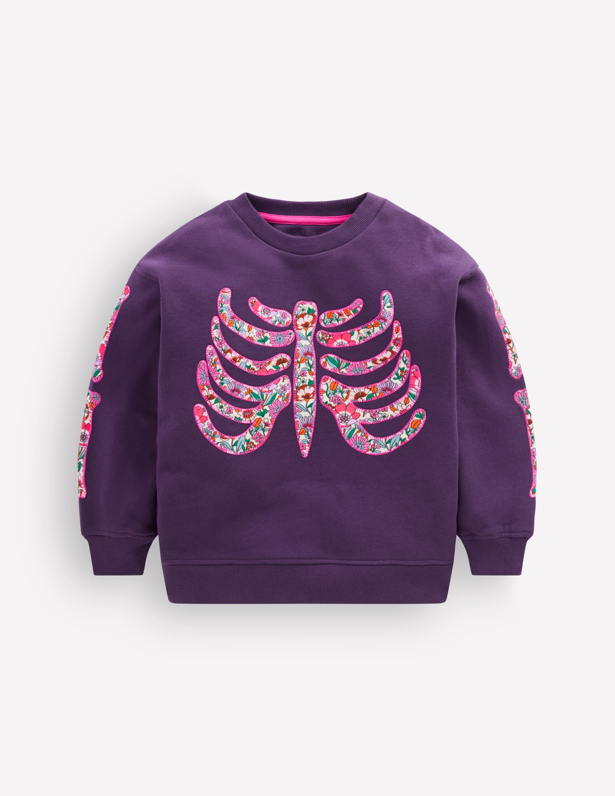 Bobbie Appliqué Sweatshirt-Calla Lily Purple Skeleton - Image 3