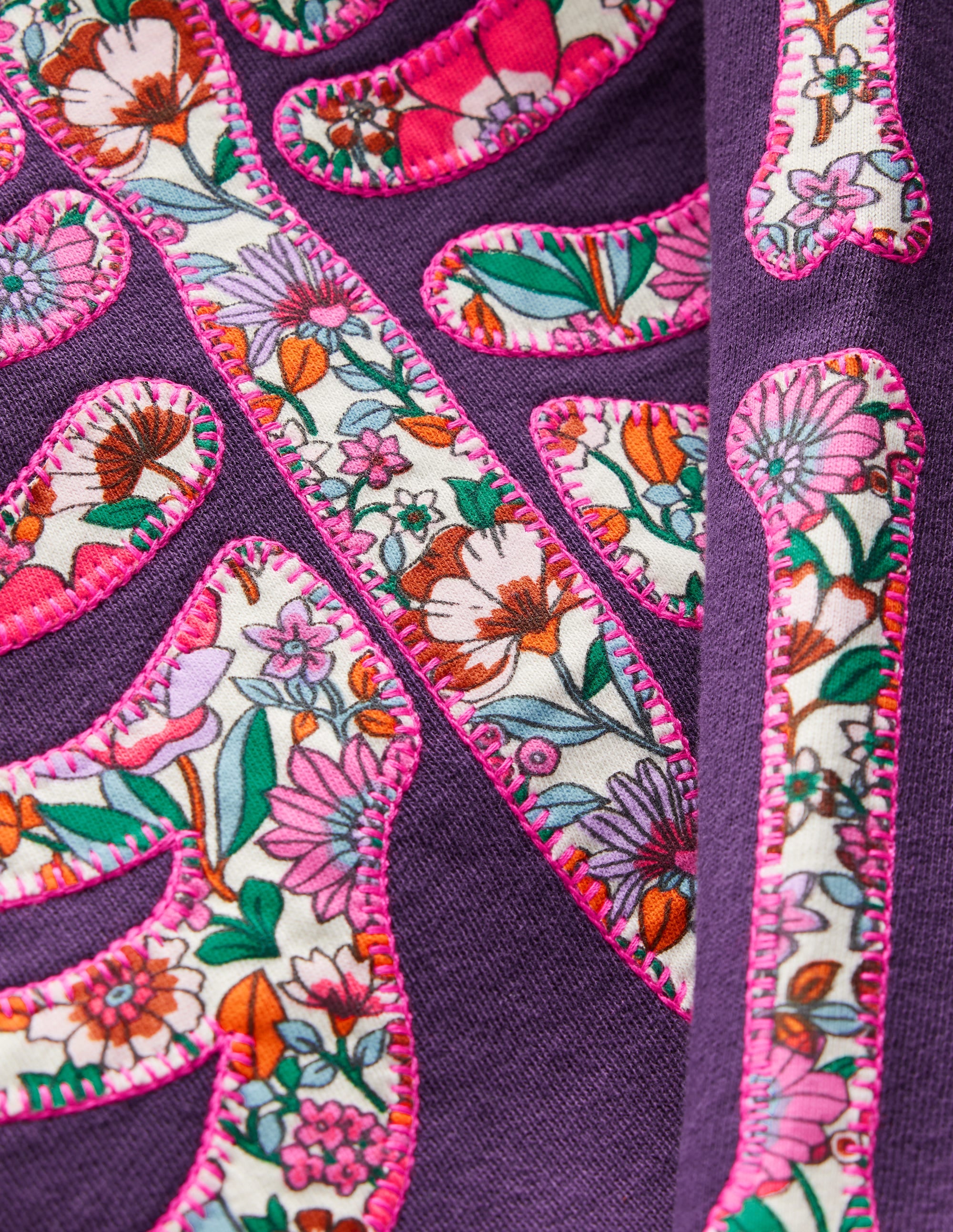 Bobbie Appliqué Sweatshirt-Calla Lily Purple Skeleton - Image 5