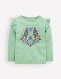 Long Sleeve Superstitch Tee-Pistachio Green Bee
