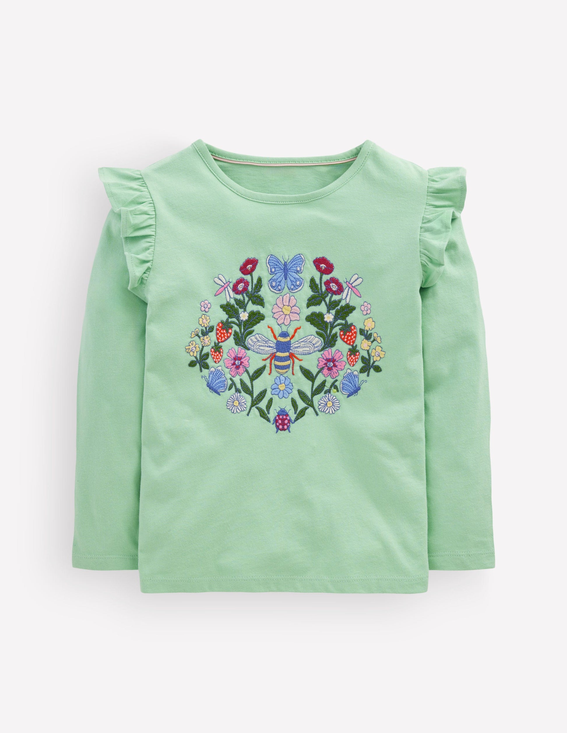 Long Sleeve Superstitch Tee-Pistachio Green Bee-1