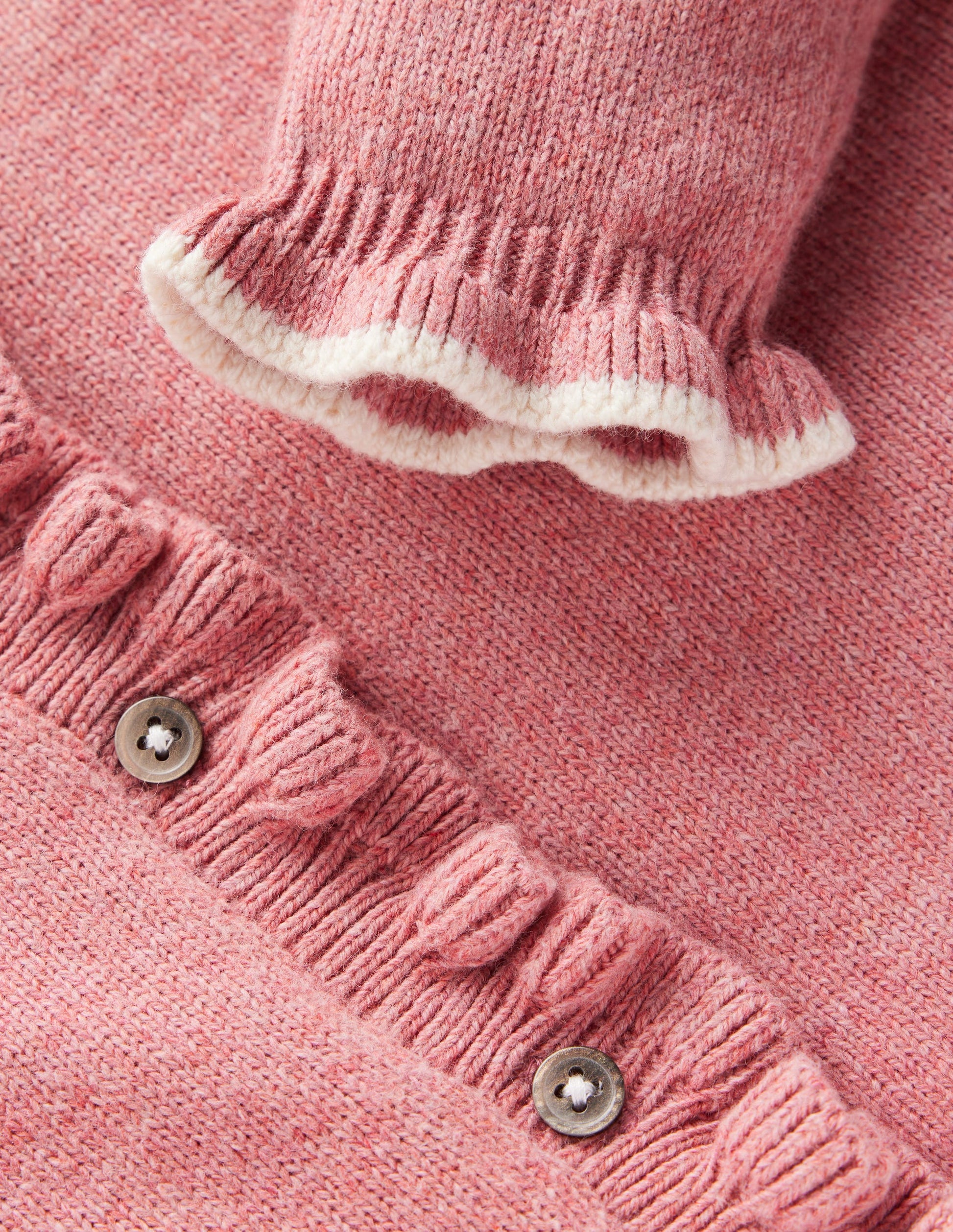 Everyday Frilled Cardigan-Vintage Rose-5