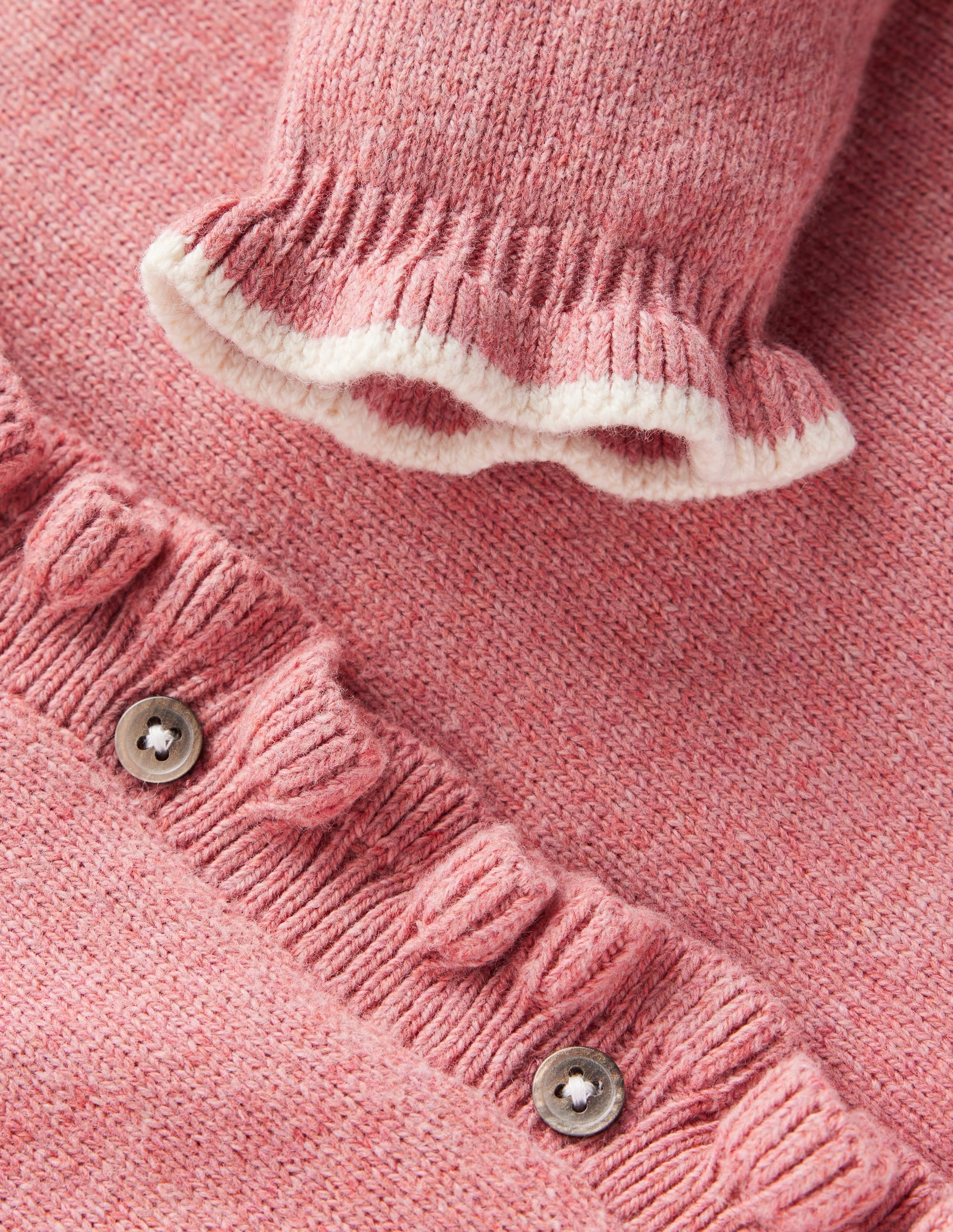 Everyday Frilled Cardigan-Vintage Rose - Image 5