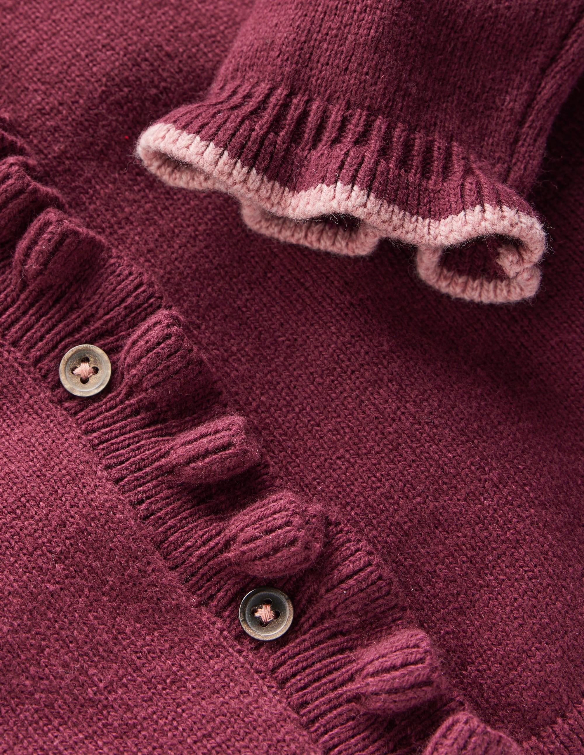 Everyday Frilled Cardigan-Deep Wisteria - Image 5