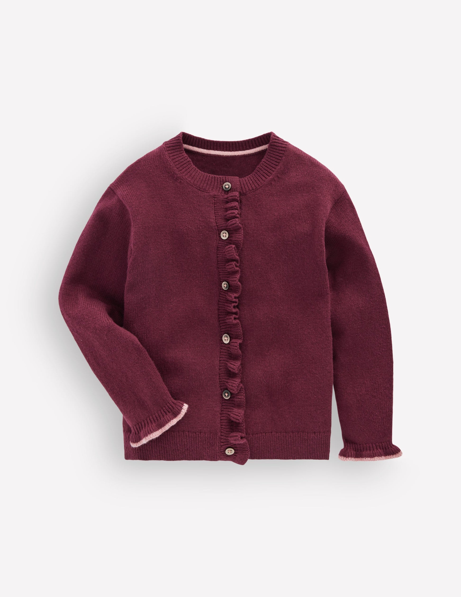 Everyday Frilled Cardigan-Deep Wisteria-3