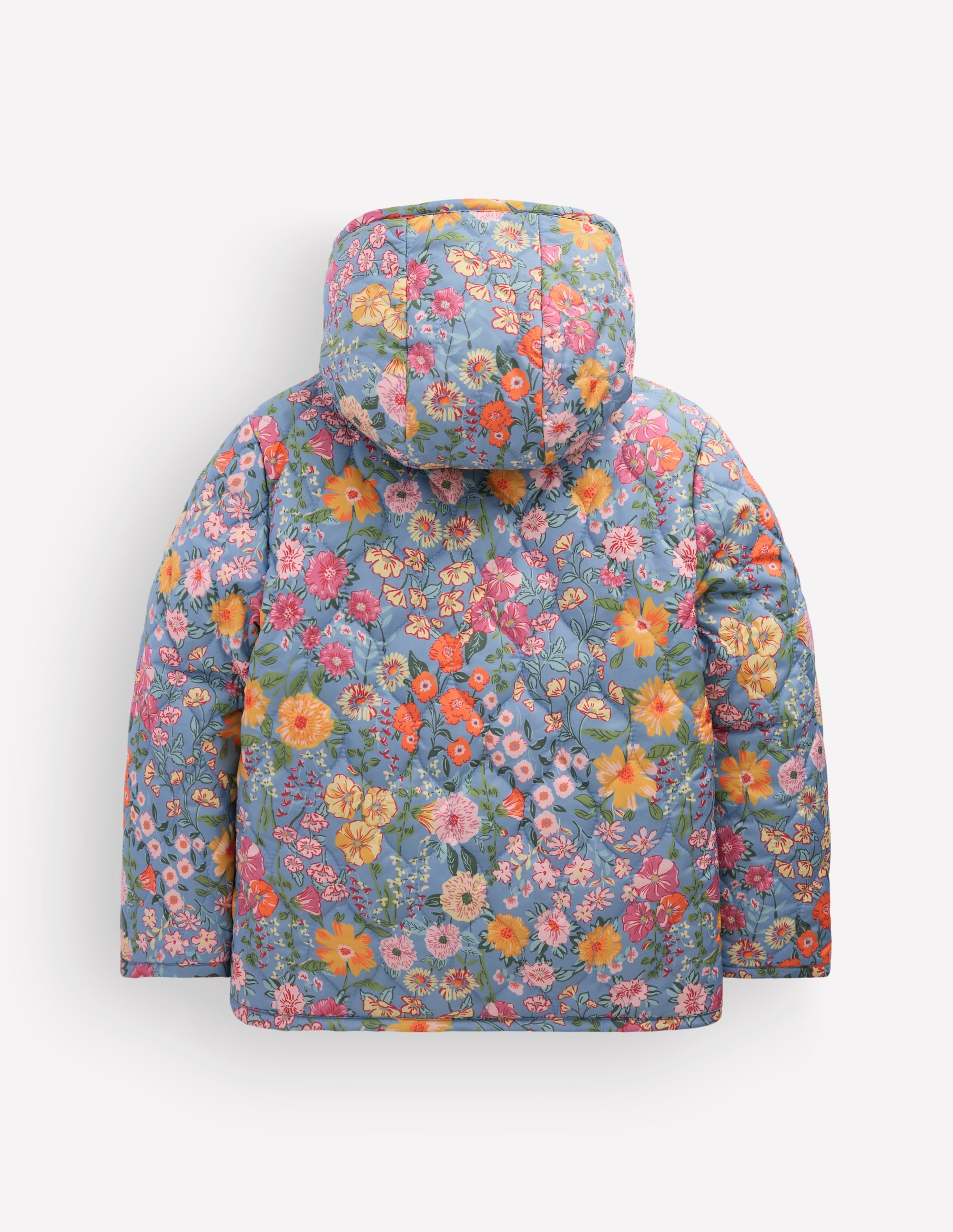 Borg Padded Jacket - Blue Floral | Boden USA