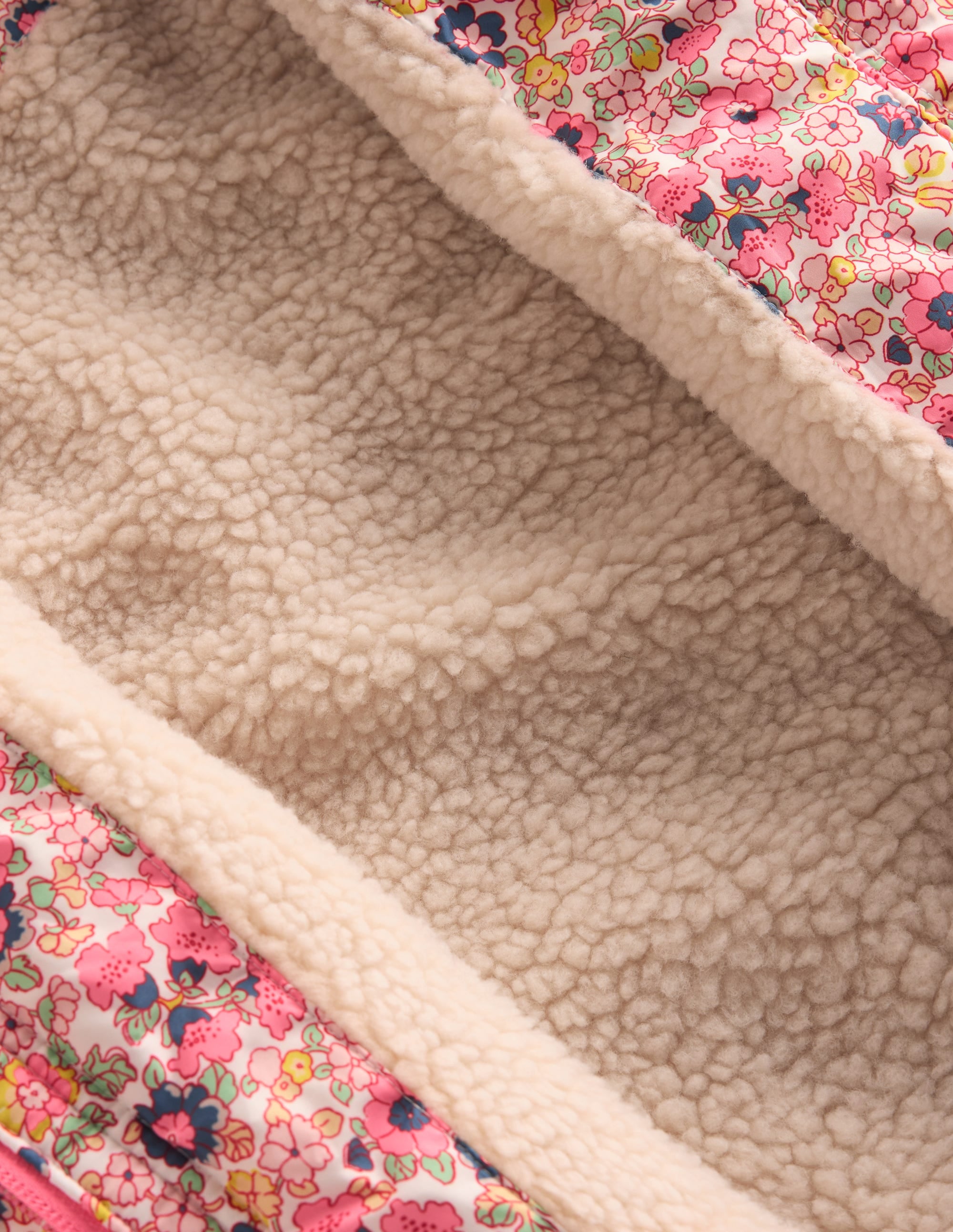 Borg Padded Jacket-Pink Flowerbed - Image 5