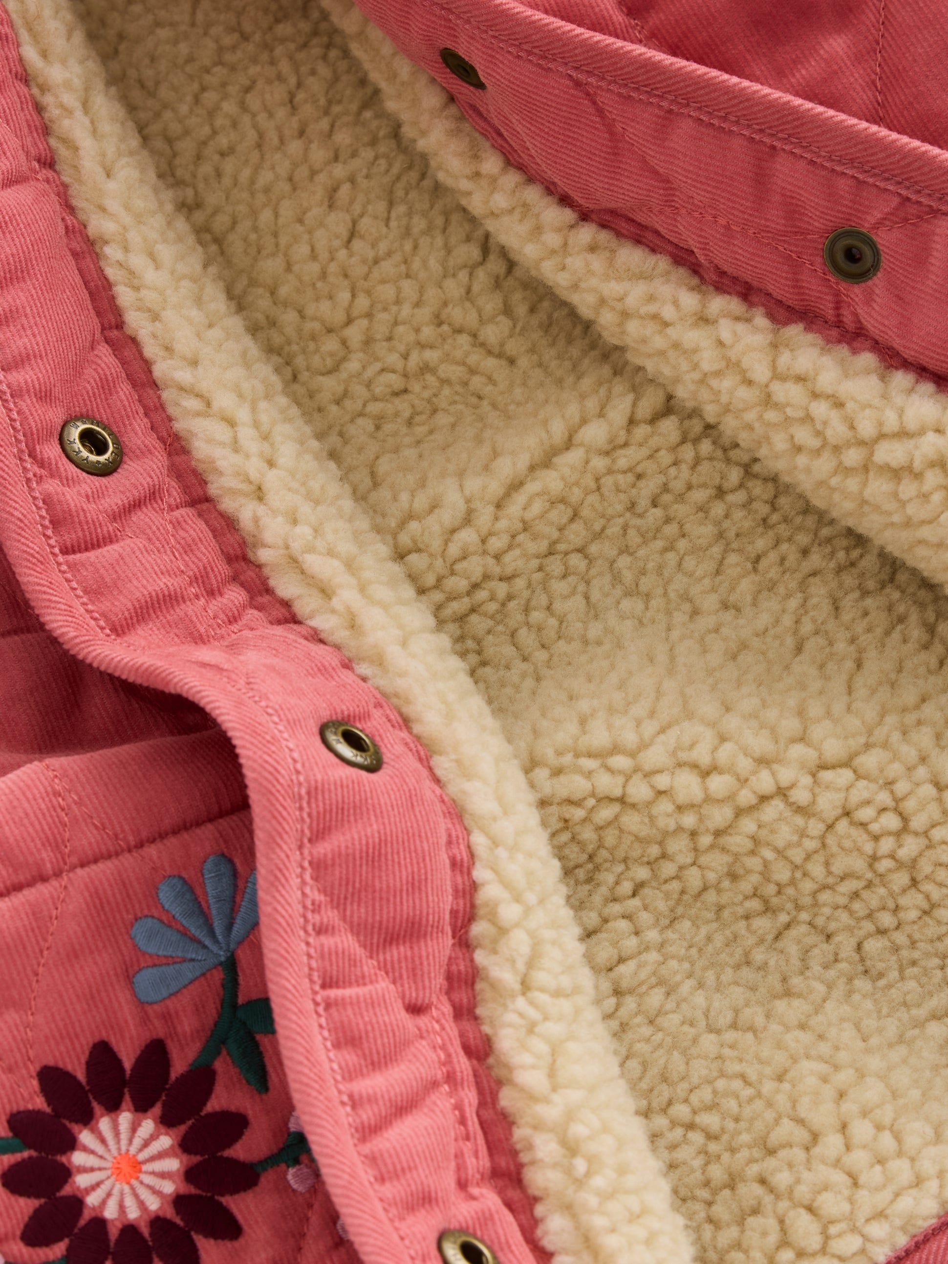 Quilted Cord Jacket-Heather Rose Floral Embroidery-4