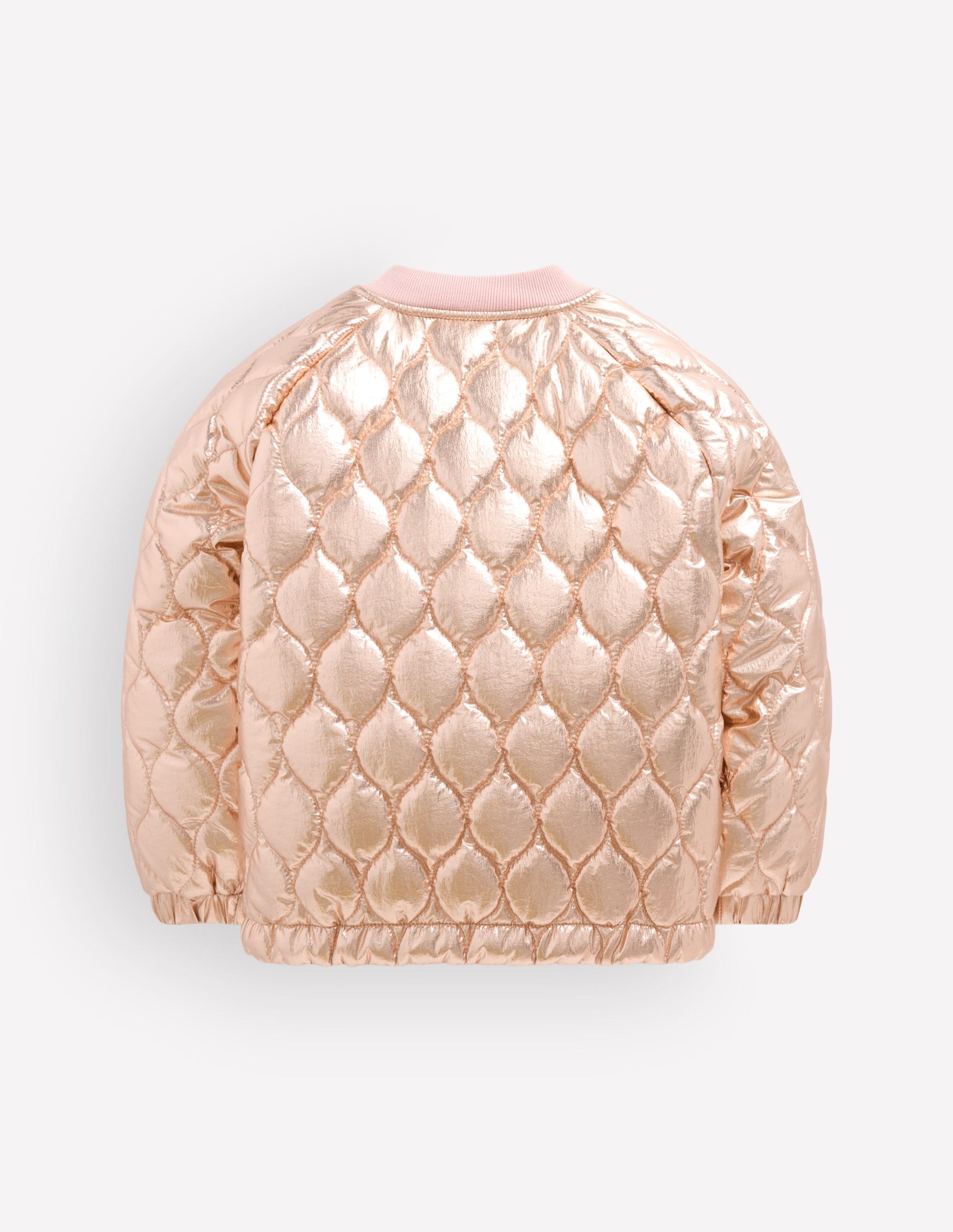 Quilted Bomber Jacket-Gold Metallic-2