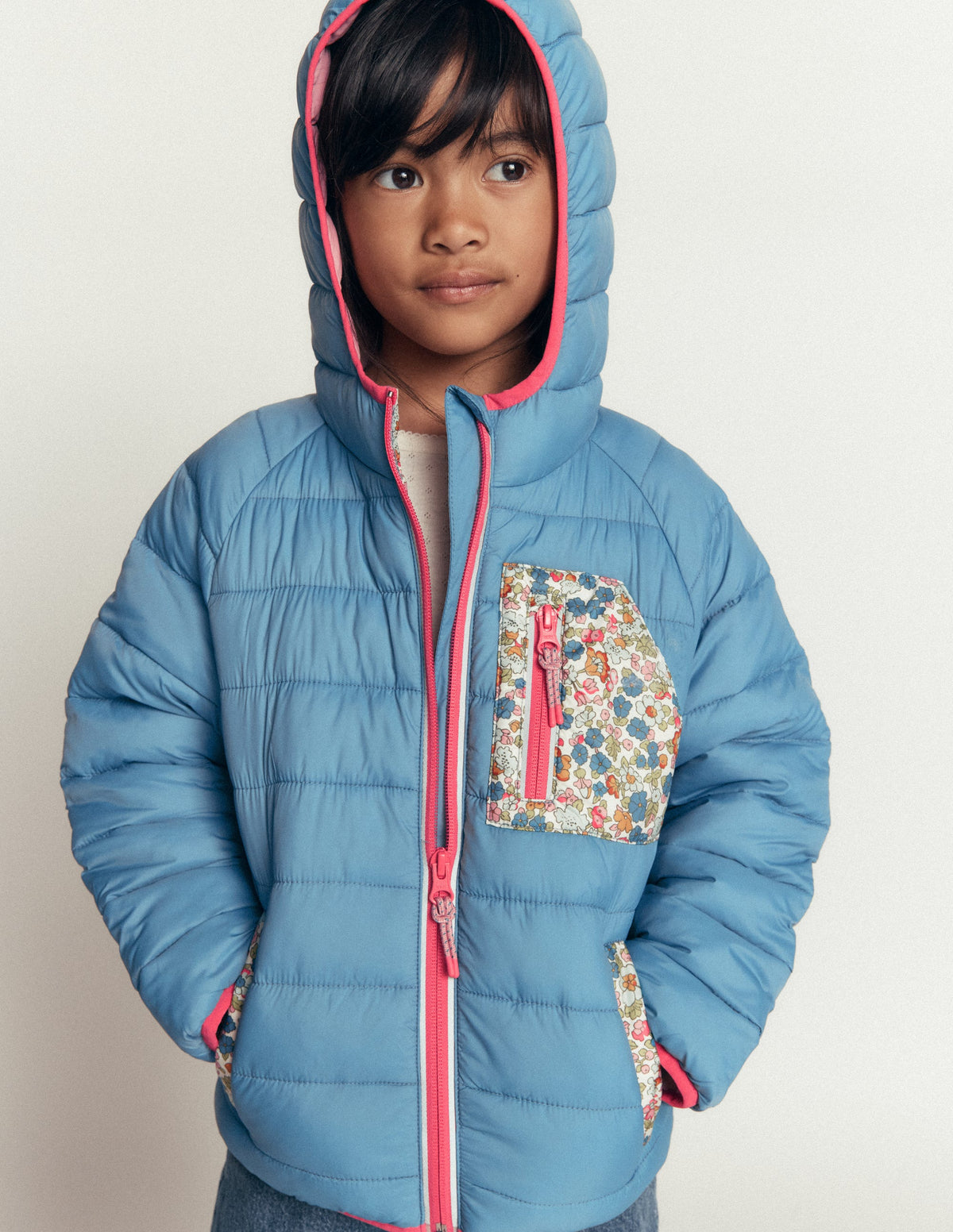Pack-away Padded Jacket-Blue - Image 3