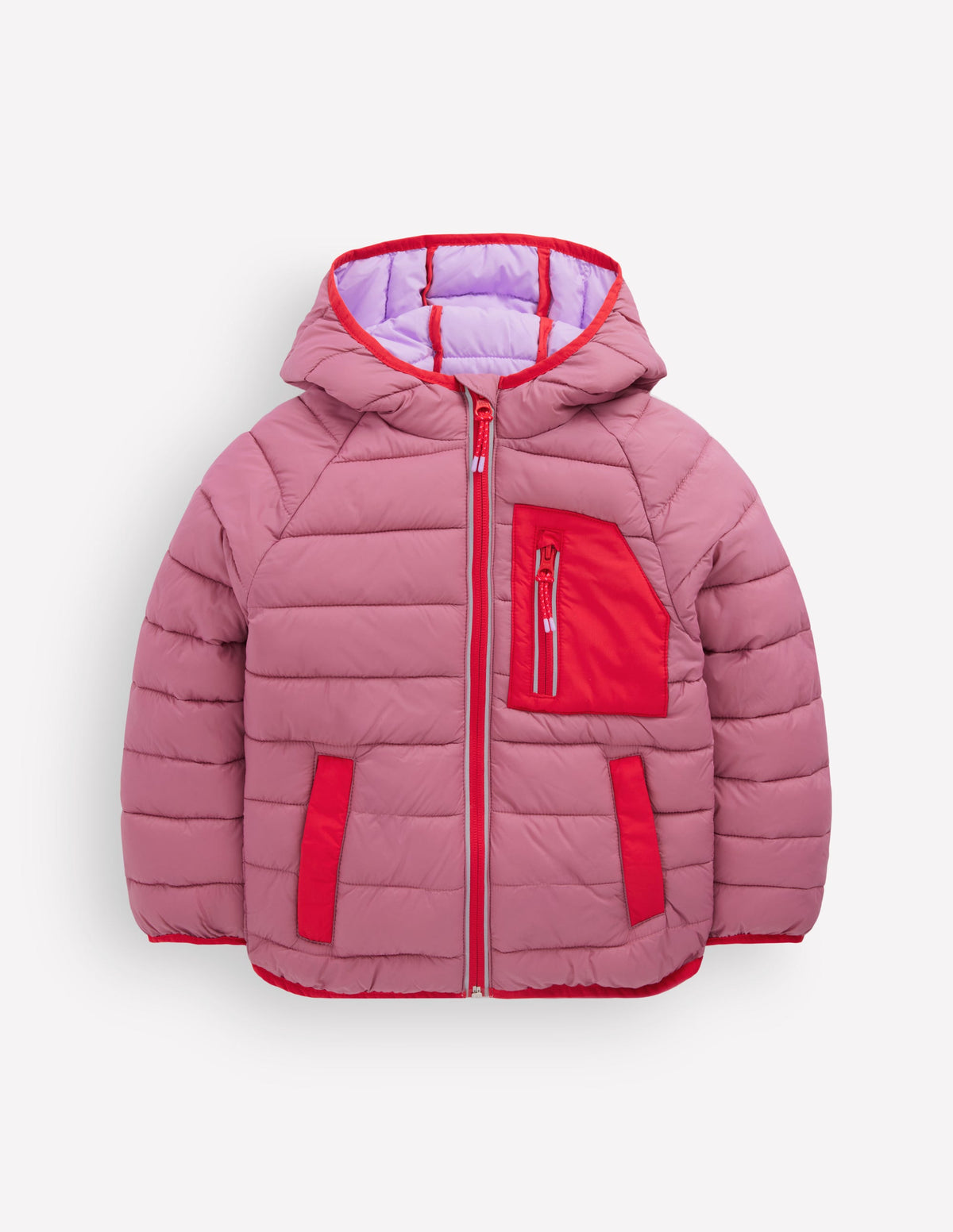 Pack-away Padded Jacket-Pink Heather-4