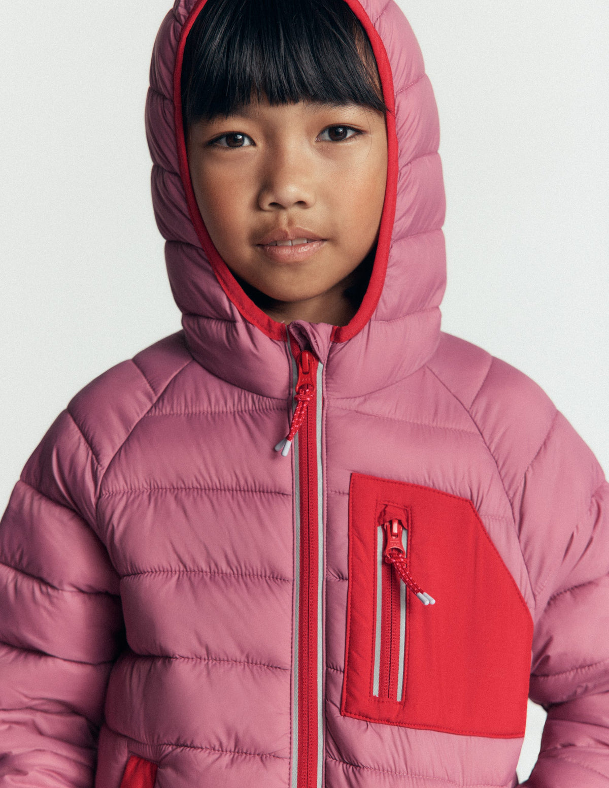 Pack-away Padded Jacket-Pink Heather - Image 1