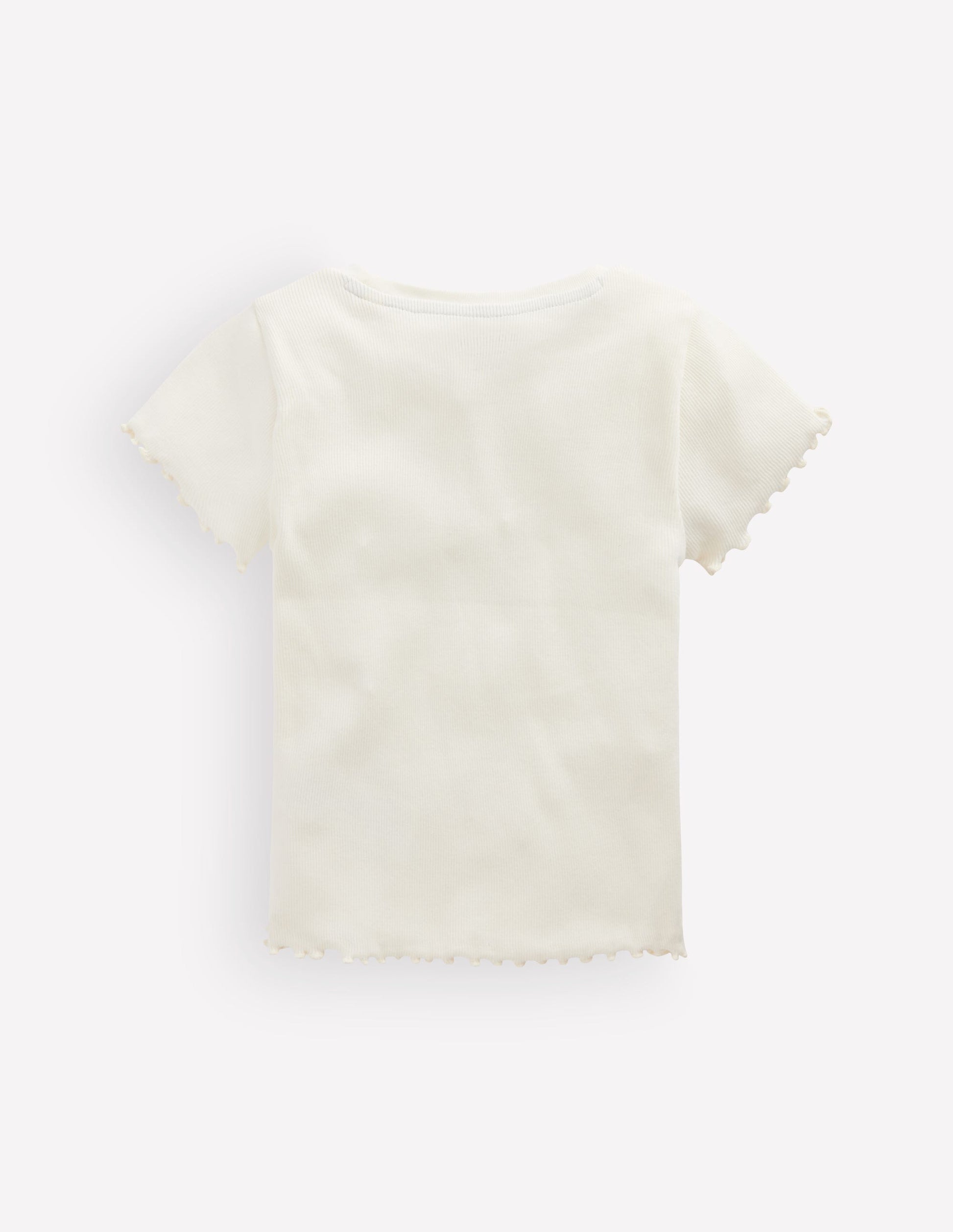 Short Sleeve Rib T-Shirt-Soft Ivory-2