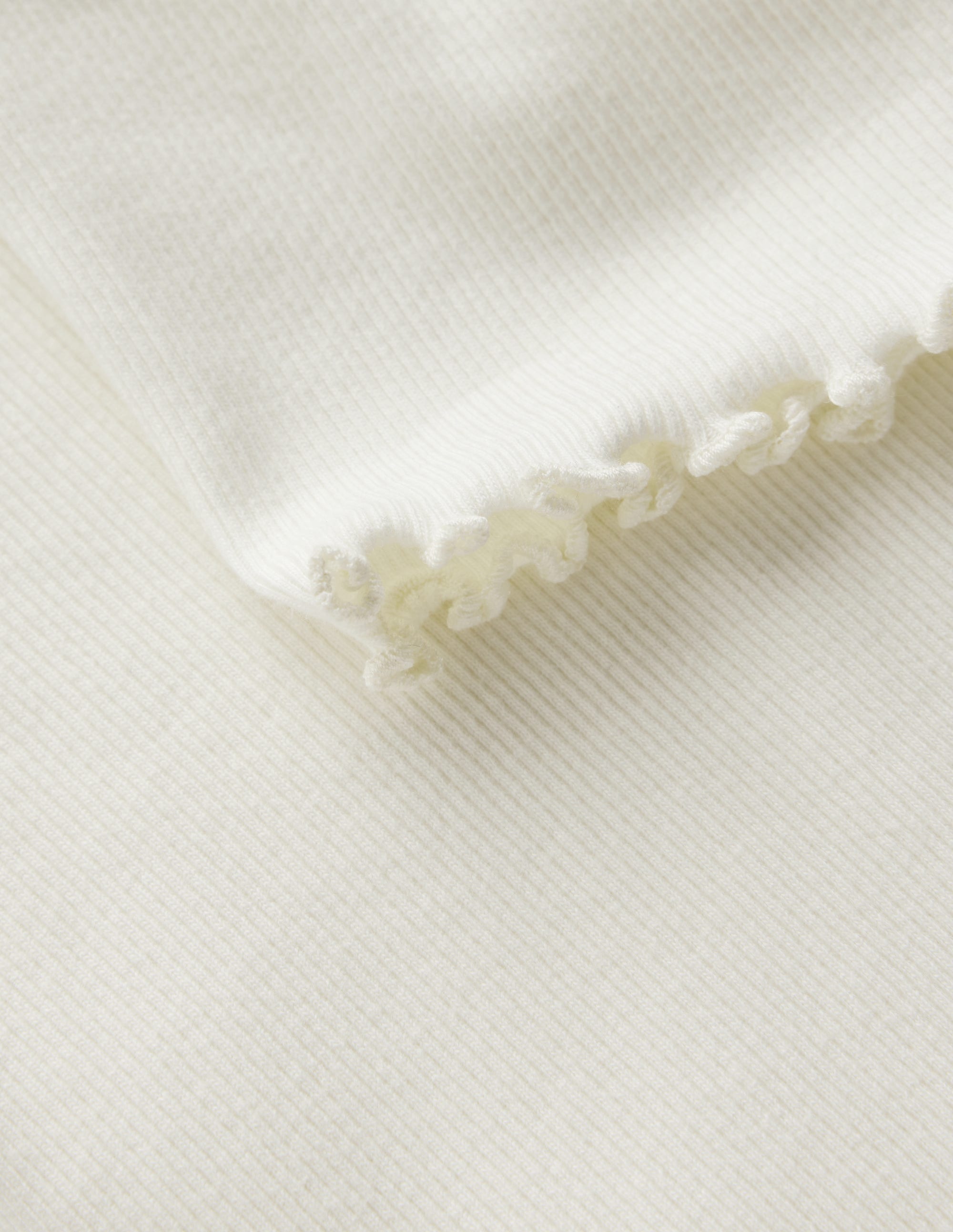 Short Sleeve Rib T-Shirt-Soft Ivory - Image 3