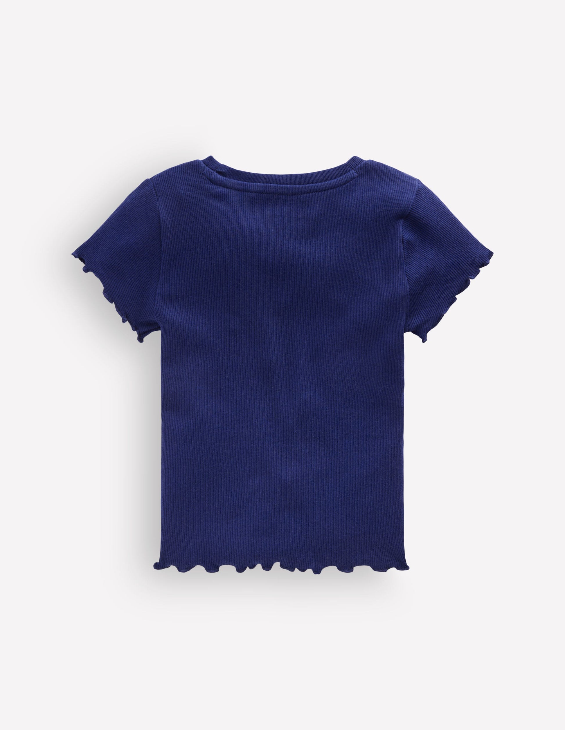 Short Sleeve Rib T-Shirt-College Navy-2