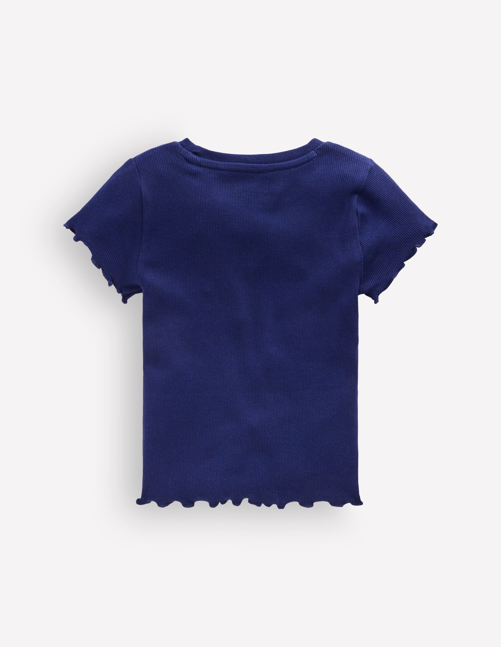 Short Sleeve Rib T-Shirt-College Navy - Image 2