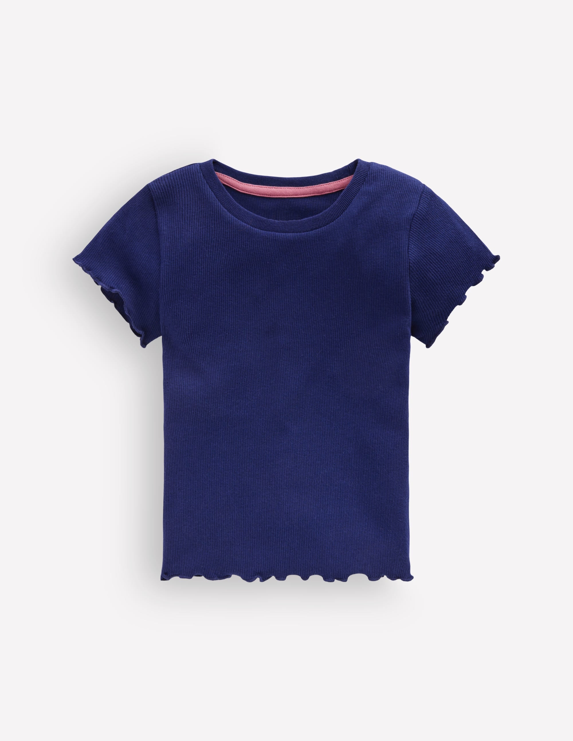 Short Sleeve Rib T-Shirt-College Navy - Image 1