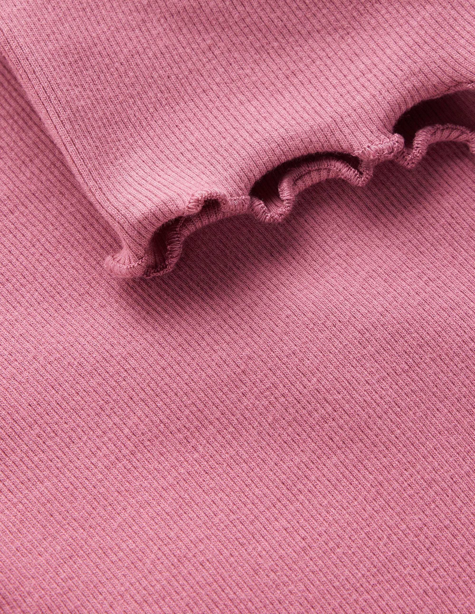 Short Sleeve Rib T-Shirt-Pink - Image 3