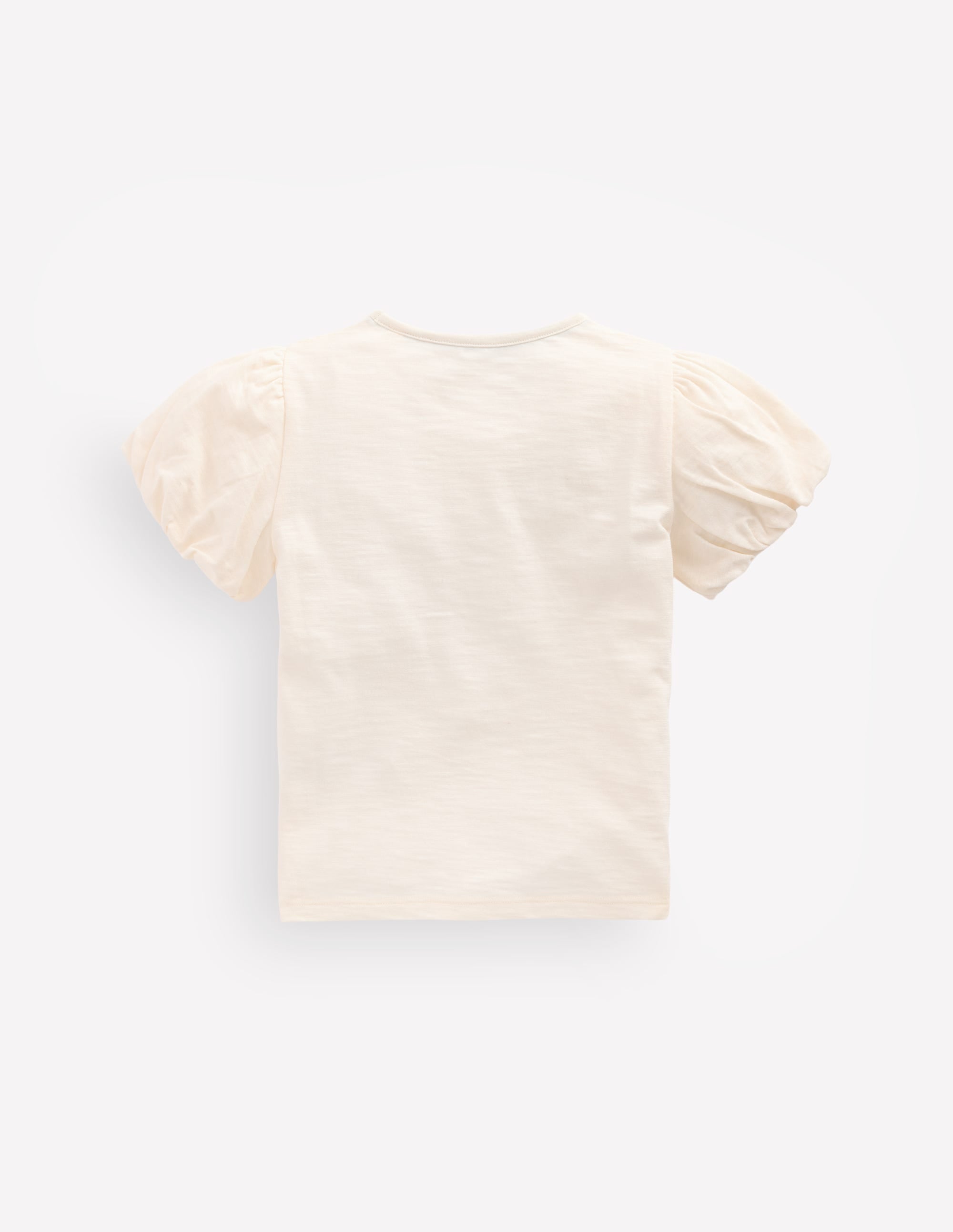 Puff Sleeve Jersey Top-Soft Ivory - Image 2