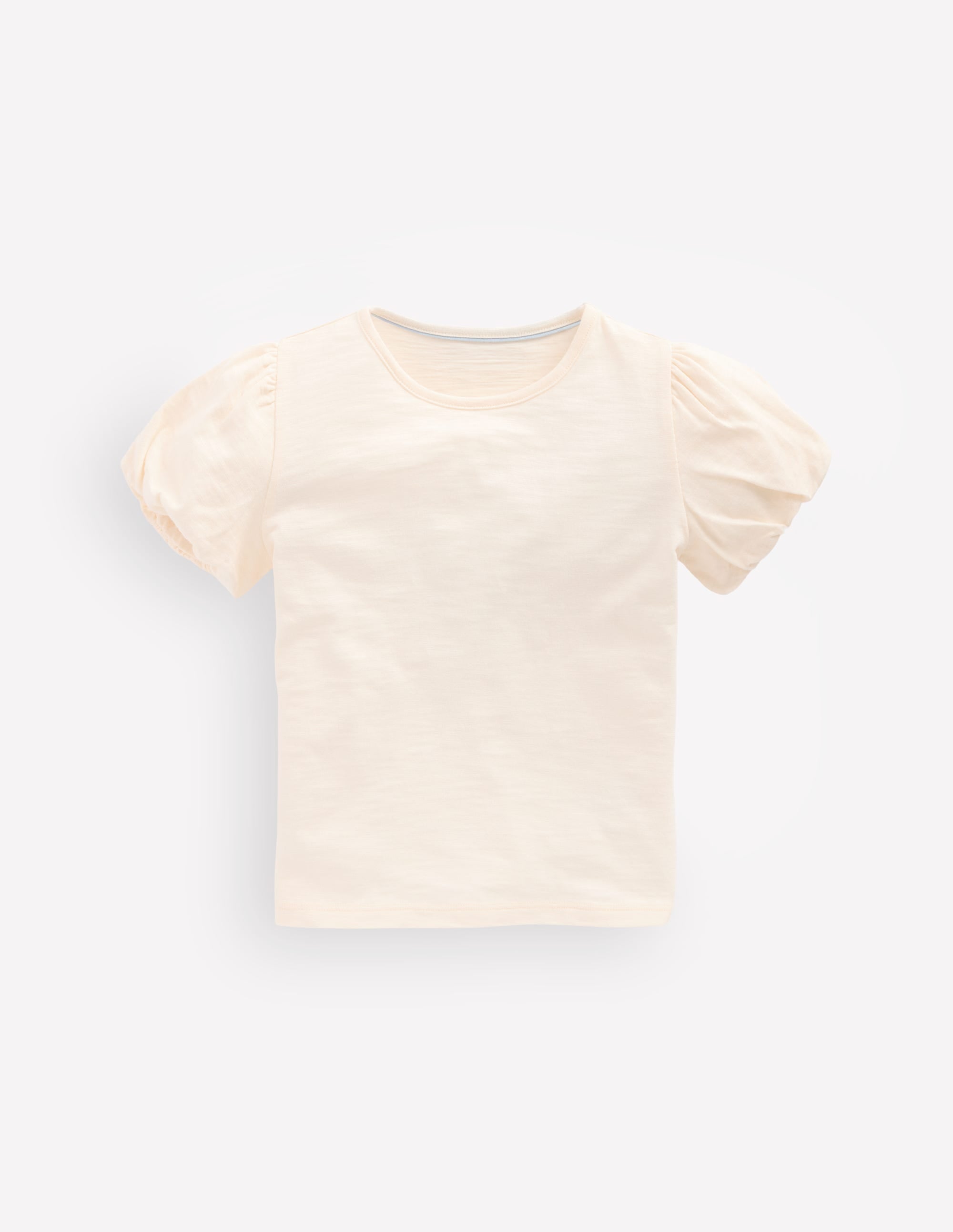 Puff Sleeve Jersey Top-Soft Ivory - Image 1