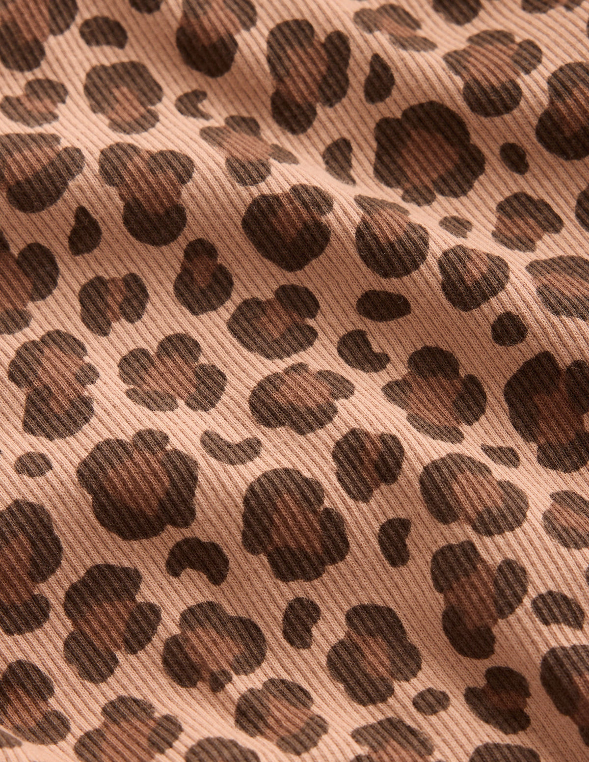 Ribbed Long Sleeve T-Shirt-Milk Chocolate Brown leopard-3