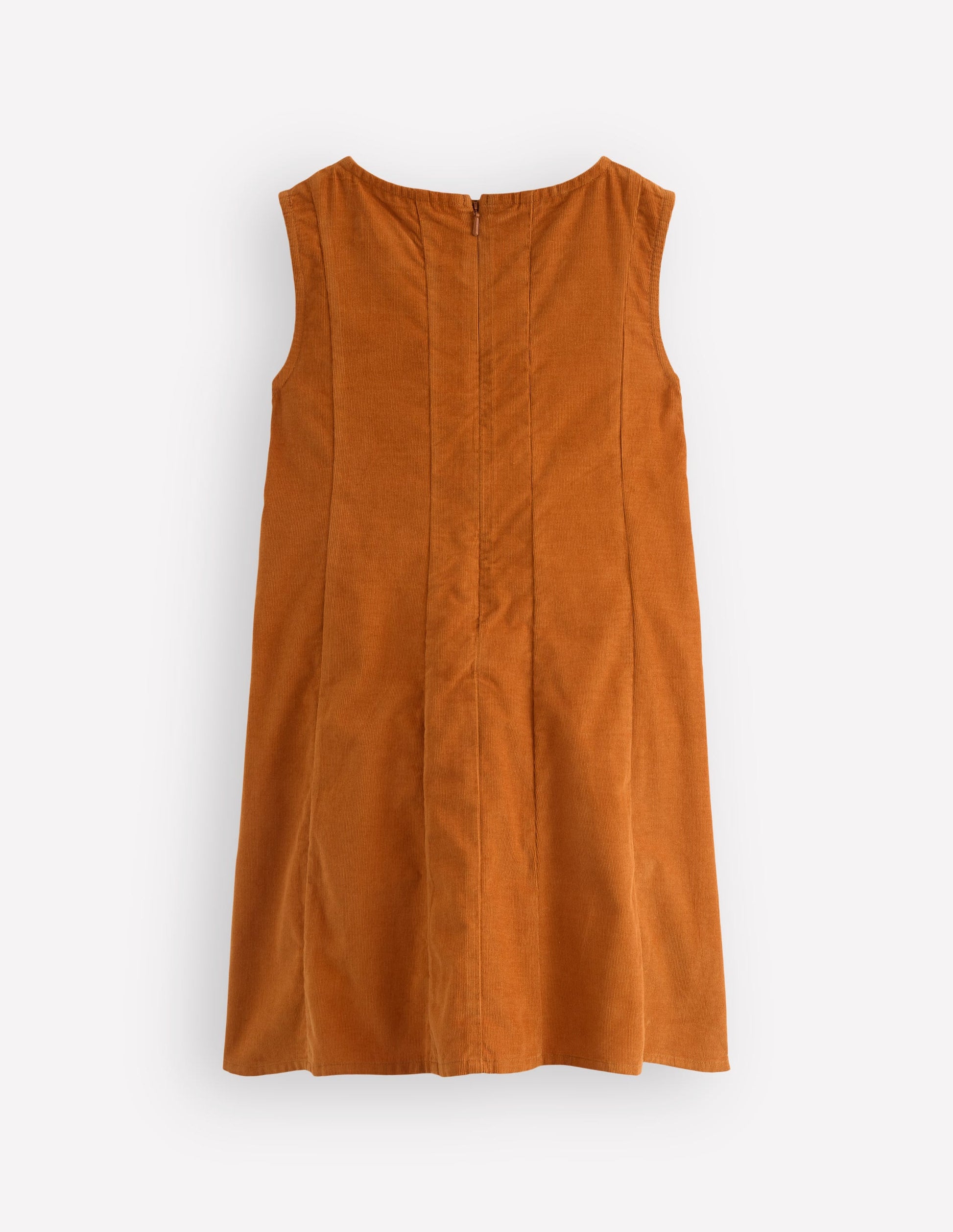 Willa Pinafore Dress-Almond Brown-3