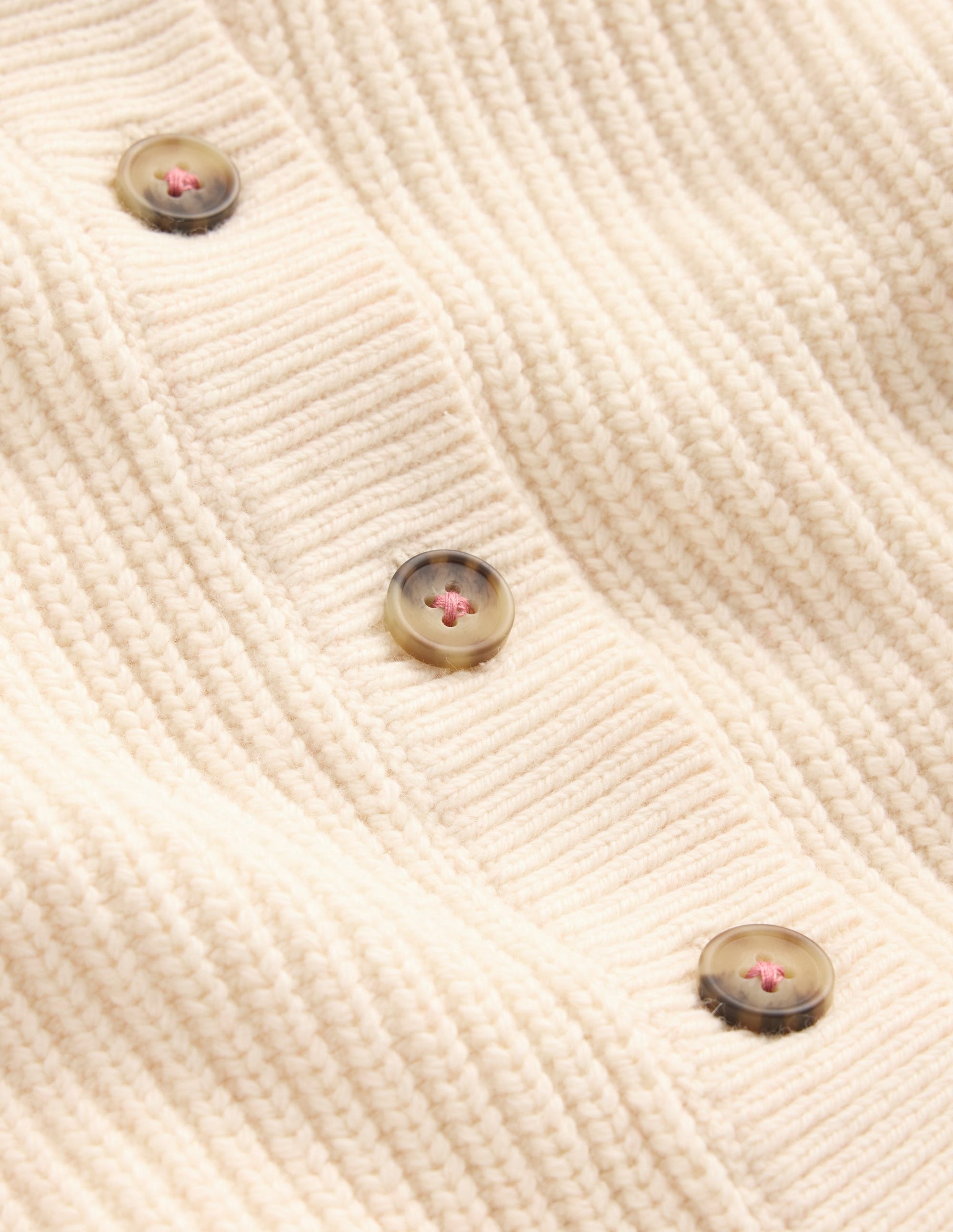 Chunky Everyday Cardigan-Ecru Marl-4