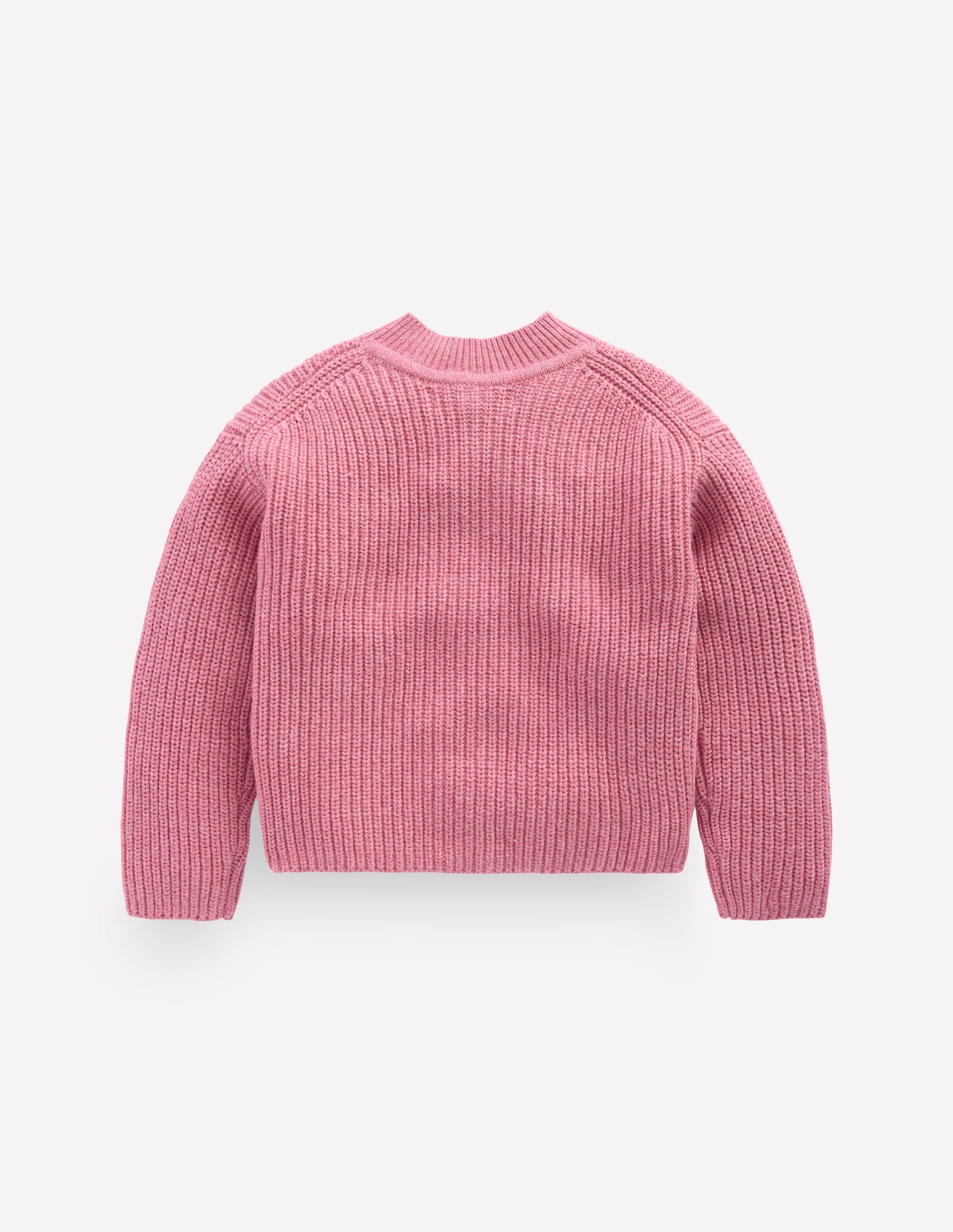 Chunky Everyday Cardigan-Pink Heather Marl-2